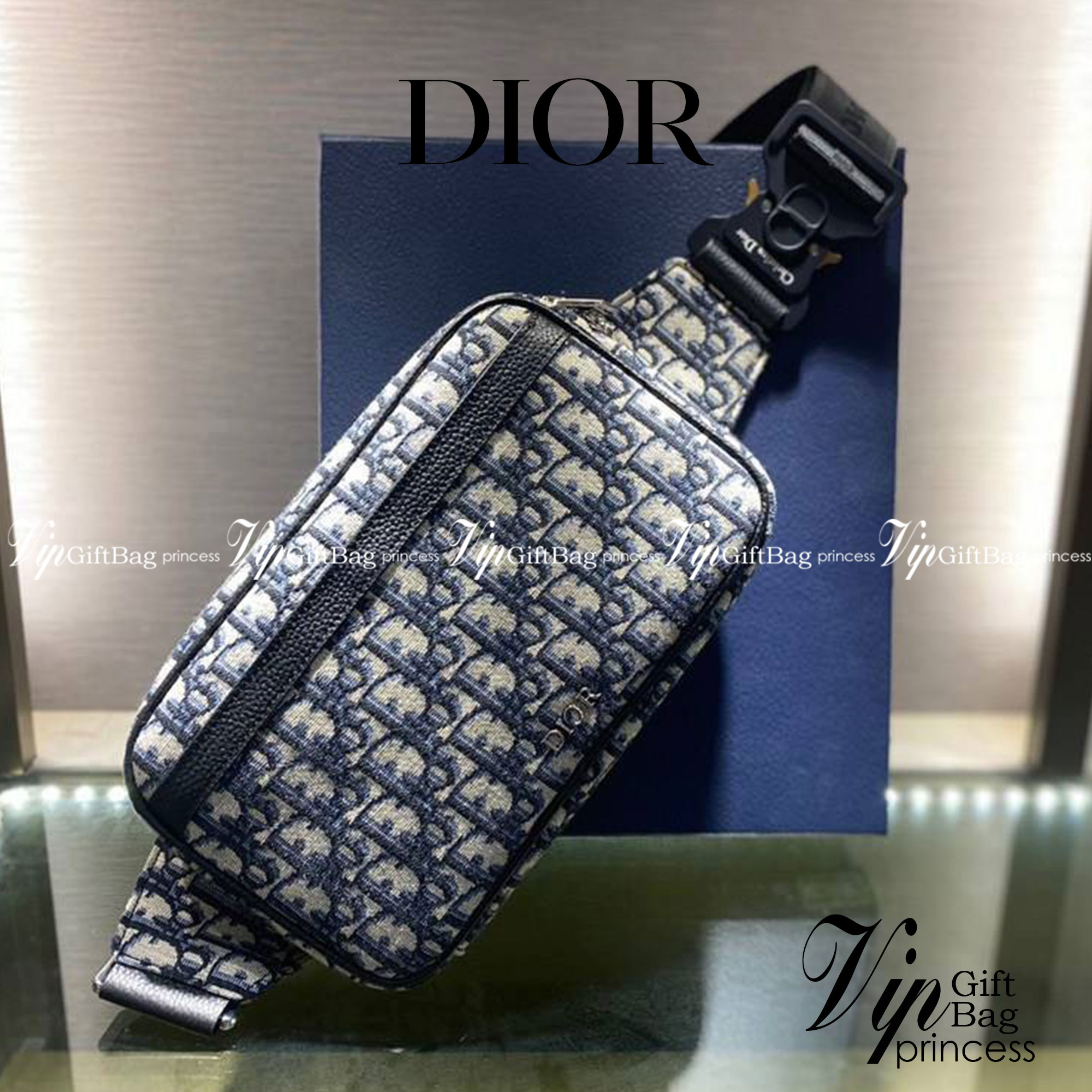 หนังแท้ DIOR BEIGN AND OBLIQUE JACQUARD WAIST BAG / DIOR Belt Bag พร้อมส่งที่ไทย งานหนังแท้และผ้าแจ็คการ์ดออริจินอล ภาพสินค้าถ่ายจากงานขายจริง ใช้งานต่างประเทศได้