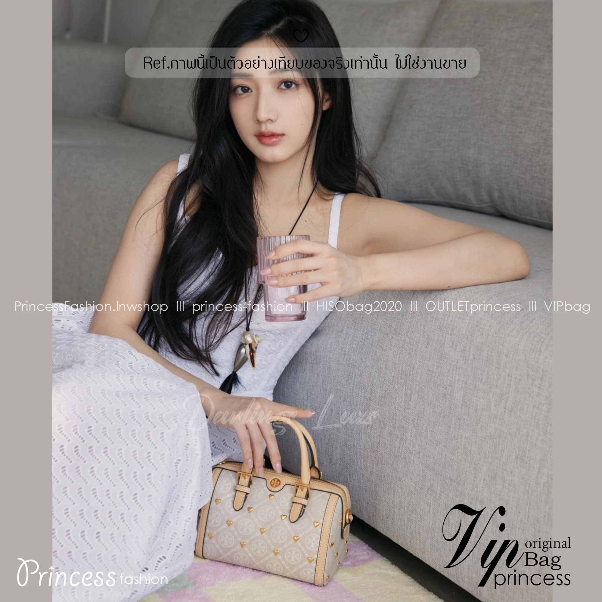 TORY BURCH T MONOGRAM Mini Jacquard Wine Barrel Bag ivory multi heart shape / Tory Boston Bag กระเป๋าทรงหมอนบอสตั้นแต่งหัวใจสีทองสวยหรู น่ารักรุ่นใหม่ล่าสุด เกรดท็อปออริ เทียบแท้ 1:1 เกรดดีสุด ใช้งานต่างประเทศได้