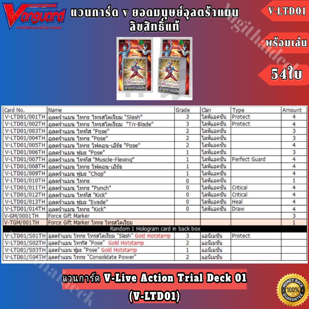 VG-V-อุลตร้าแมน TD01&02 (VG-V-LTD01) (VG-V-LTD02) พร้อมเล่น