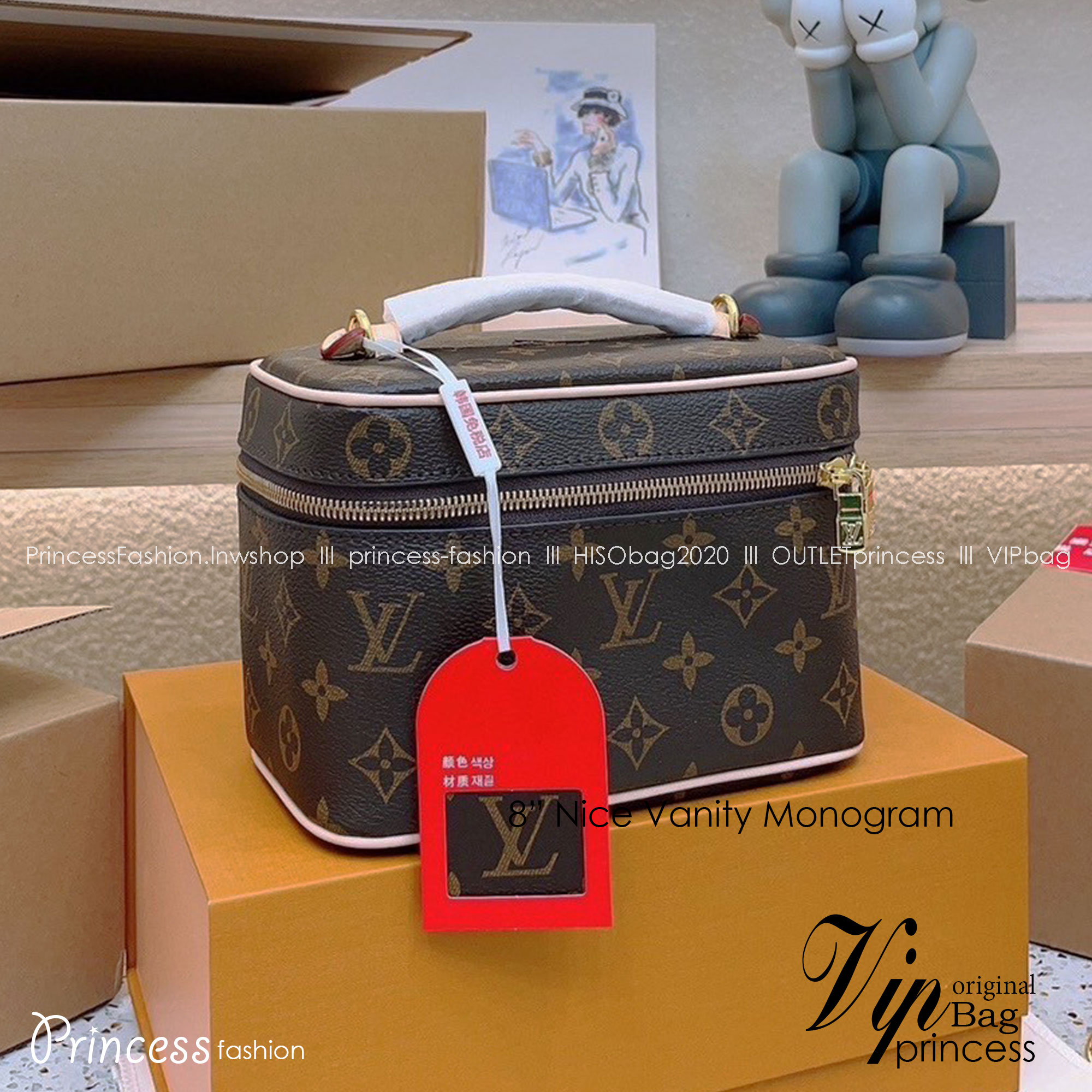 LV Nice Mini Toiletry Pouch / LV Nice Vanity / LV Nice BB Toiletry Pouch Monogram Canvas Bag พร้อมส่ง 3 ไซส์ Rare item กระเป๋าใส่เครื่องสำอางค์งานแบรนด์หรู ครบไซส์ มีสายยาวให้สะพายข้างได้ ในขนาด 6" และ 8" สายถอดได้ งานสวยตามรูปค่ะ