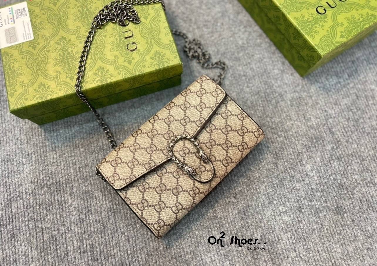 GUCCI Dionysus GG chain wallet / GG Dionysus Wallet พร้อมส่งที่ไทย งานสวยเลยค่า ขนาดกำลังน่ารัก อะไหล่สั่งผลิตเฉพาะรุ่น สะพายขึ้นไหล่คือสวยหรูเลยค่า