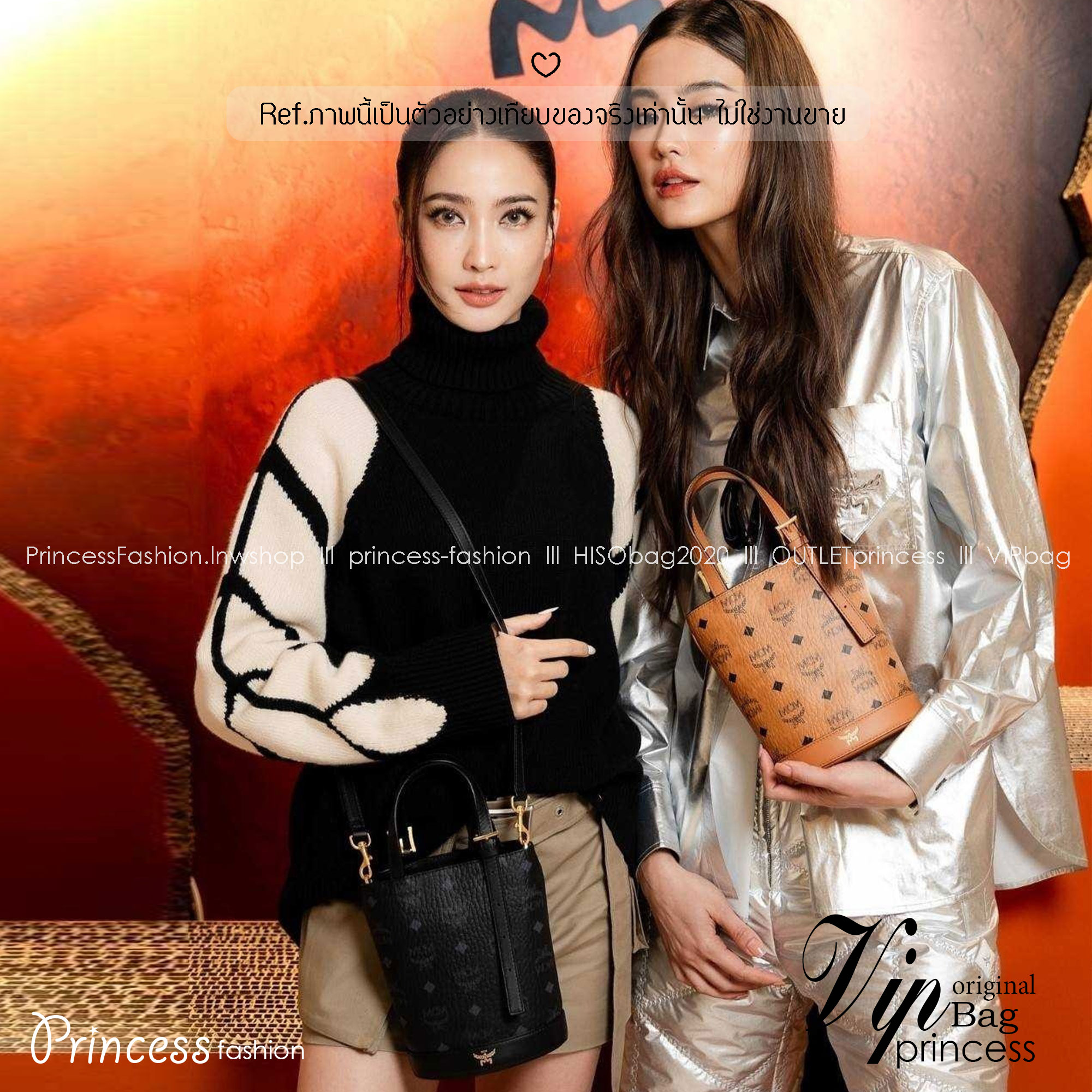 M.C.M AREN BUCKET TOTE IN VISETOS กระเป๋าทรงบัคเก็ต ขนาดกำลังสวย ไอเท็มใหม่ เกรดท็อปออริ 1:1 สลับแท้ ใช้งานต่างประเทศได้