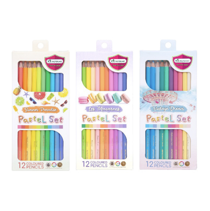 สีไม้ยาว 12สี มาสเตอร์อาร์ต Pastel