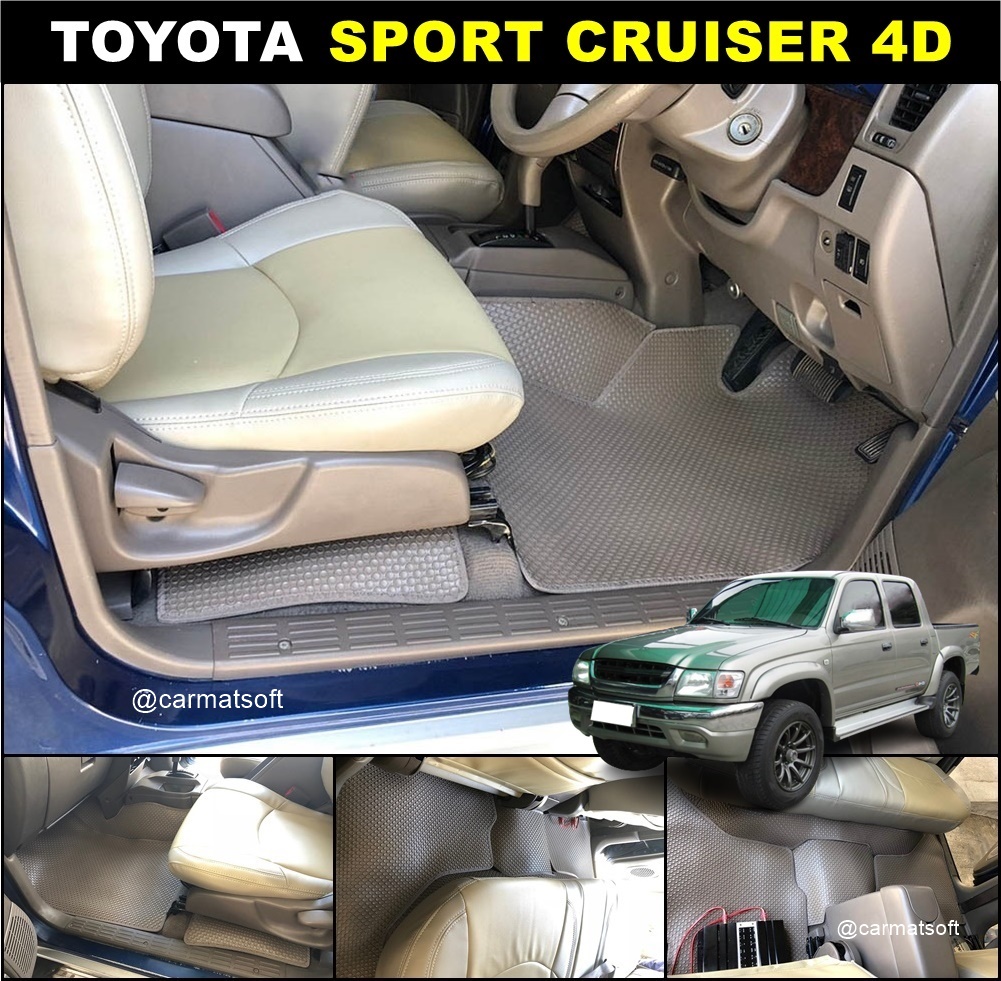 ยางปูพื้นรถยนต์ TOYOTA SPORT CRUISER 4ประตู (ปี2000-04) พรมกระดุมเม็ดเล็กpvc เข้ารูป ตรงรุ่นรถ