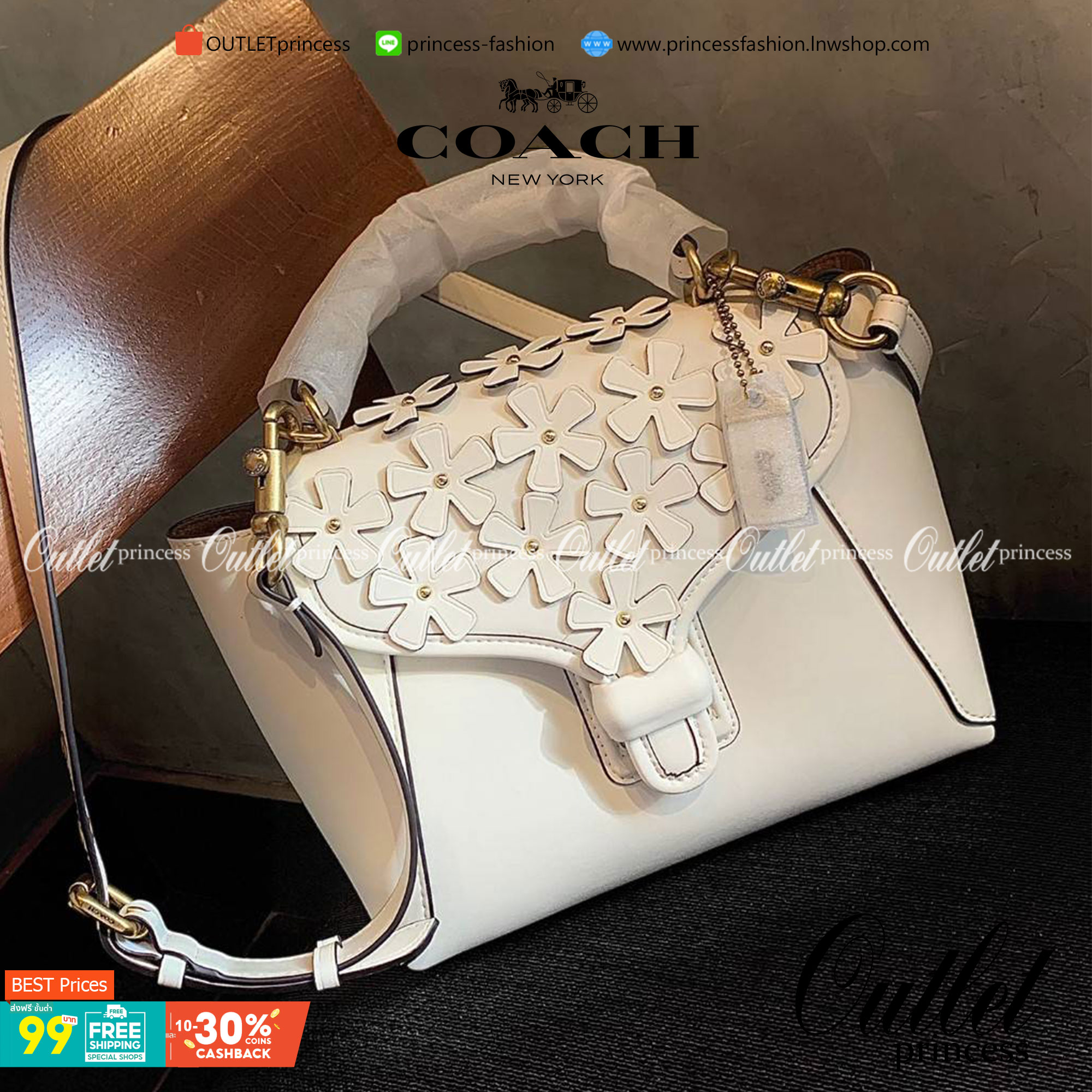 กลับมาพร้อมส่งอีกครั้งใครรออยู่ห้ามพลาดค่ะ COACH COURIER CARRYALL 23 WITH FLORAL ((700)) พร้อมส่งอีกรอบค่ะ! กระเป๋าหิ้ว//สะพายแบบครอสบอดี้ร์ หนังแท้น้ำหนักเบา หนังรุ่นนี้เช็ดทำความสะอาดได้ง่ายๆนะคะ