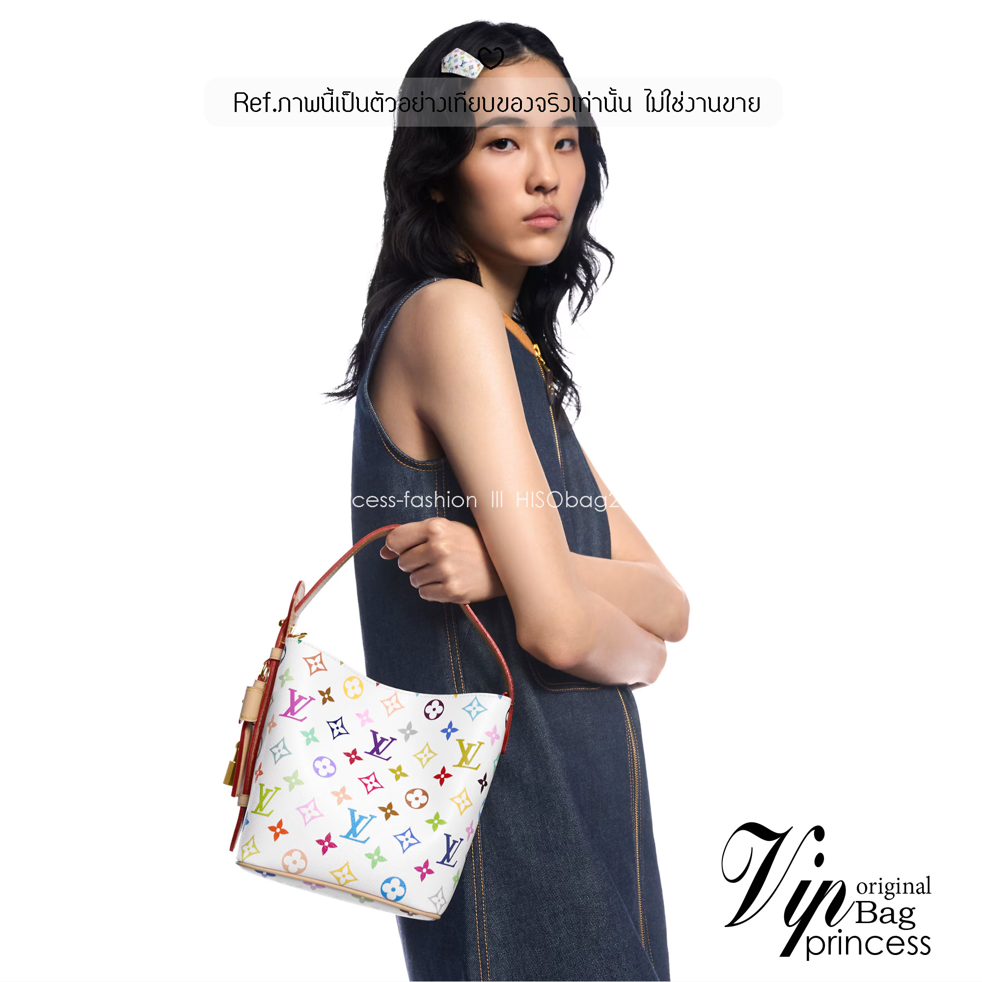 TOP ORI หนังแท้ | LV x TM All In BB Multicolor กระเป๋าทรงบัคเก็ตที่มาแรงมากๆตอนนี้ รุ่นลิมิเต็ดแต่งแต้มดีเทลเปี่ยมชีวิตชีวา แคนวาสโทนสีสดใสดีไซน์ใหม่จากพาเลตต์สีเอกลักษณ์