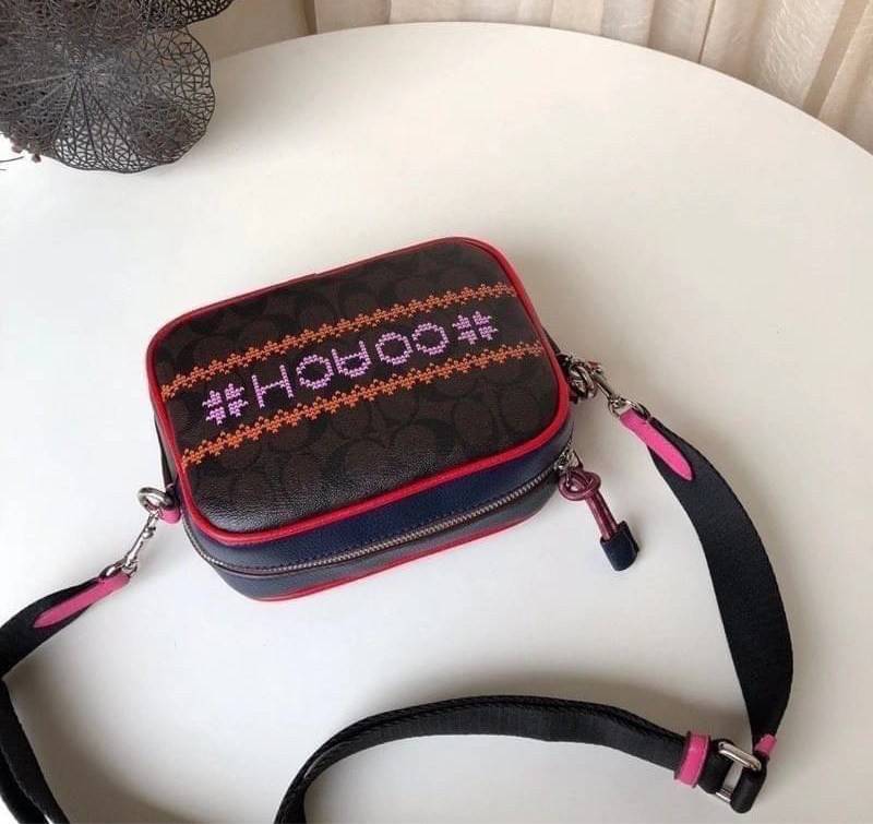 Coach DEMPSEY CAMERA BAG IN SIGNATURE CANVAS WITH FAIR ISLE GRAPHIC (COACH C1541)