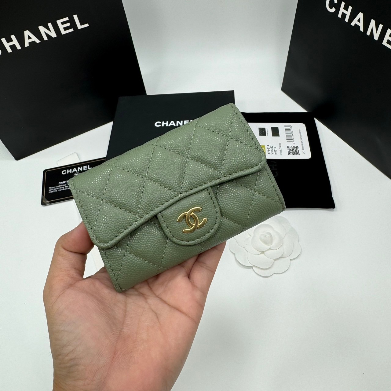 พร้อมส่ง 7 สี CHANEL WALLET กระเป๋าสตางค์รุ่นยอดนิยมใบสั้น เกรดออริ 1:1 ใช้งานต่างประเทศได้ ภาพถ่ายจากงานขายจริง