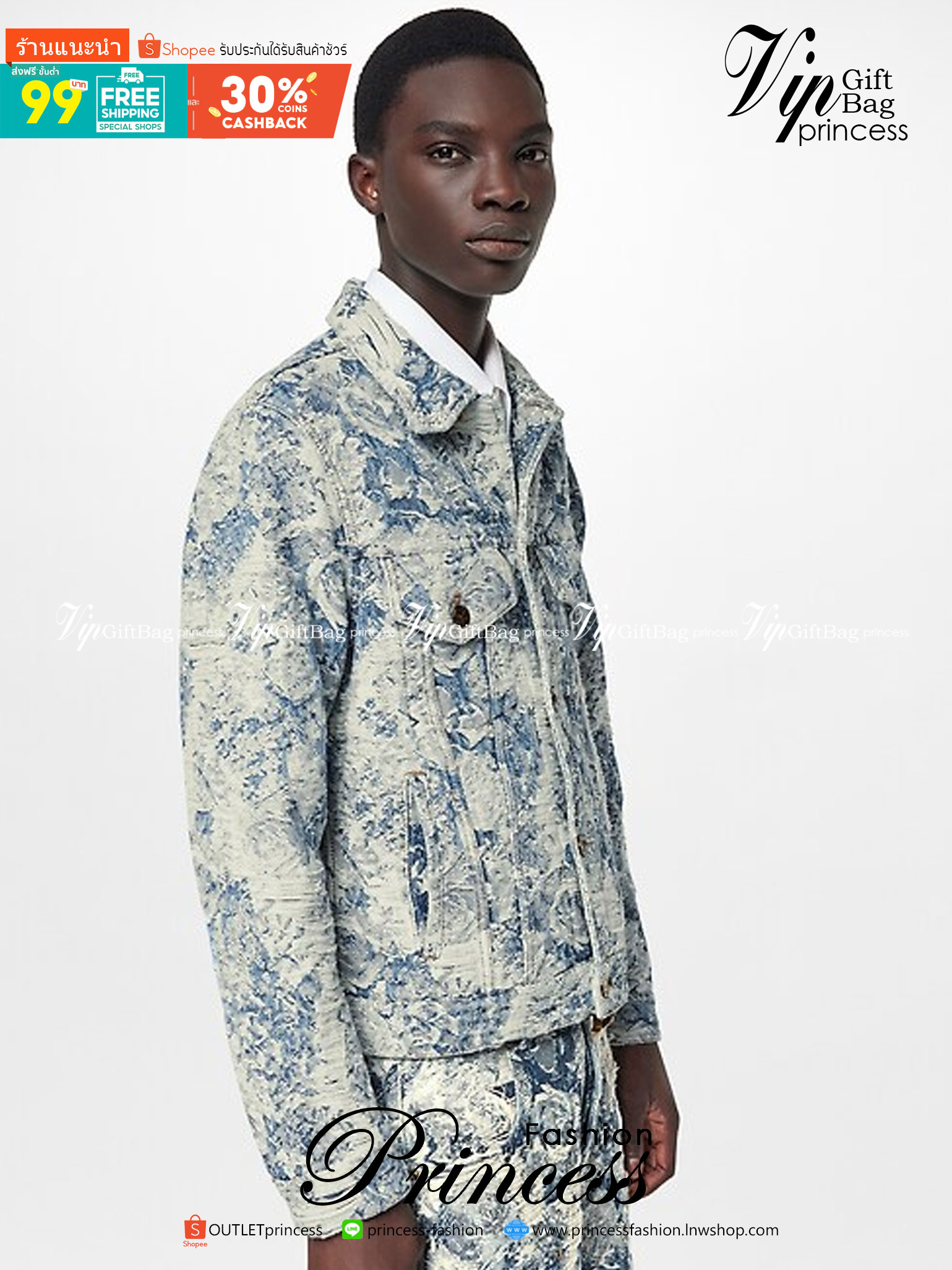 LV Classic Denim Jacket / LOUIS VUITTON Jacket เสื้อแจ็คเก็ตเดนิมทรงคลาสสิก เกรดออริจินอล มีป้ายแท็กที่คอเสื้อ ใส่ได้ทั้งผู้หญิงผู้ชาย พร้อมส่งที่ไทย ภาพสินค้าถ่ายจากงานขายจริง ใช้งานต่างประเทศได้