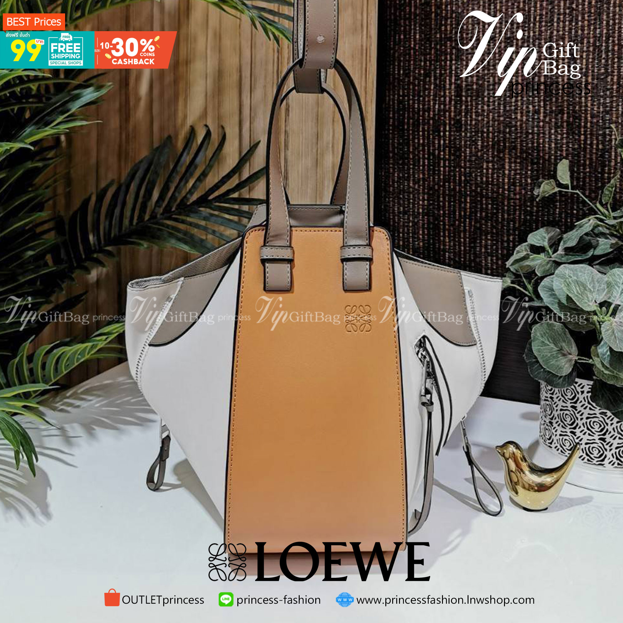 พรีเมี่ยมกิ๊ฟแท้ 100% 】LOEWE HANDLE & SHOULDER BAG GIFT WITH PURCHASE (GWP) กระเป๋าถือหรือสะพายหนังแท้พรีเมี่ยมกิ๊ฟ Limited จาก LOEWE PERFUME DUTYFREE รุ่น Rare items สุดๆวัสดุหนังแท้ Calfskin หนังสวยดีไซน์มีเอกลักษณ์ ใบใหญ่กำลังดี น้ำหนักเบา