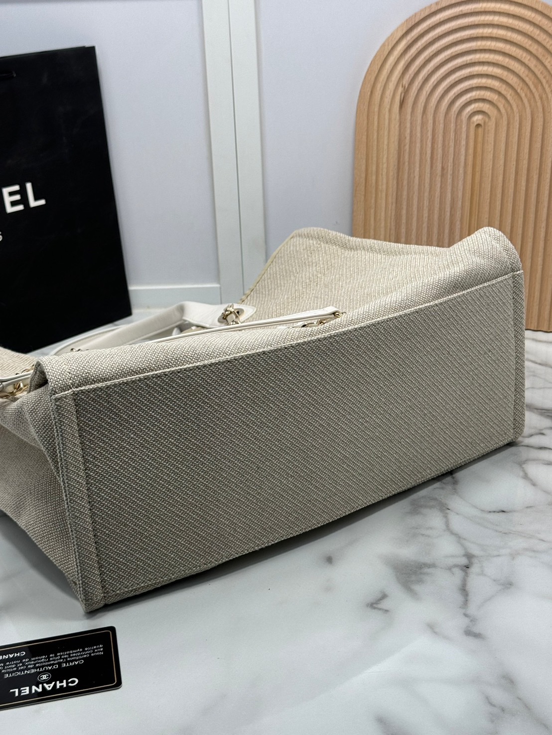 ORI หนังแท้ | Chanel Deauville Tote Bag กระเป๋าสะพายทรงโท้ทช้อปปิ้ง ใบใหญ่ ภายในโล่งกว้าง จุของได้เยอะ