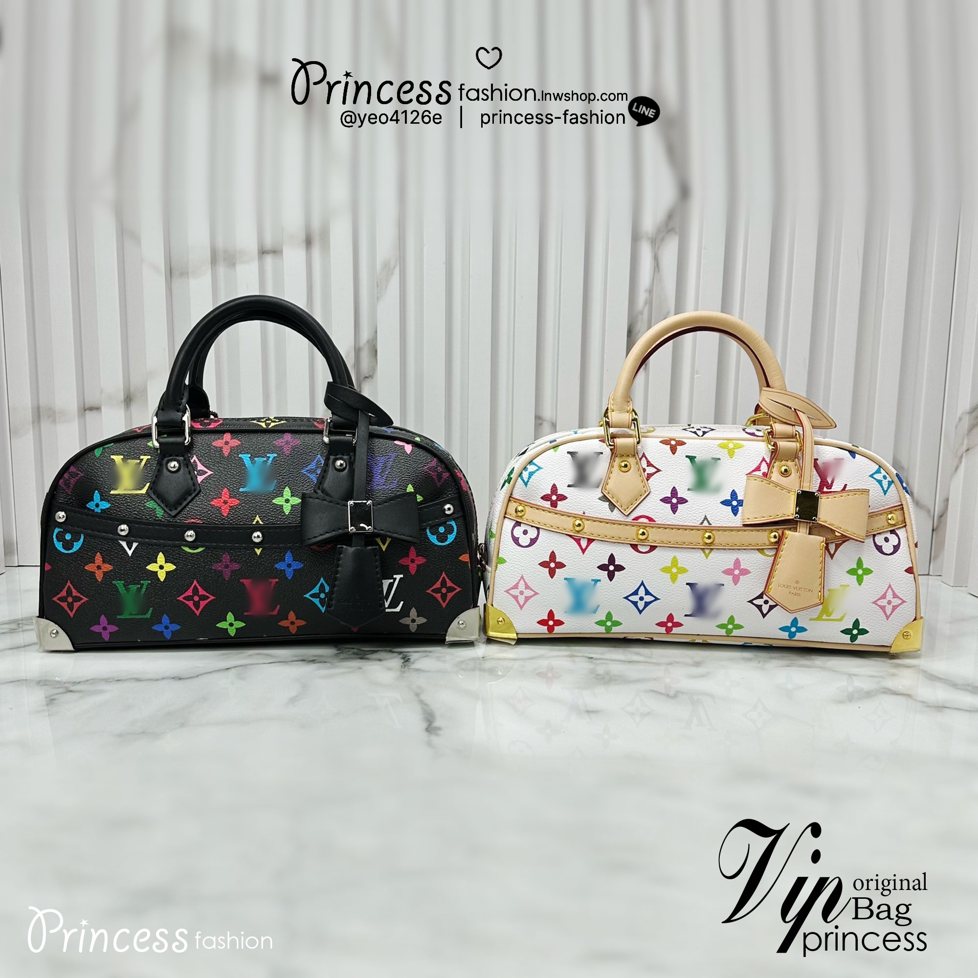 ORI | LV x TM Handbag East West Murakami ใหม่ล่าสุด กระเป๋าสะพายทรงสวย ดีไซน์ใหม่ หรู ดูผู้ดี แต่งแต้มดีเทลเปี่ยมชีวิตชีวาจากคอลเลคชั่น LV x Murakami คอมพลีตลุคด้วยที่ห้อยกุญแจรูปโบว์สุดเอ็กซ์คลูซีฟ