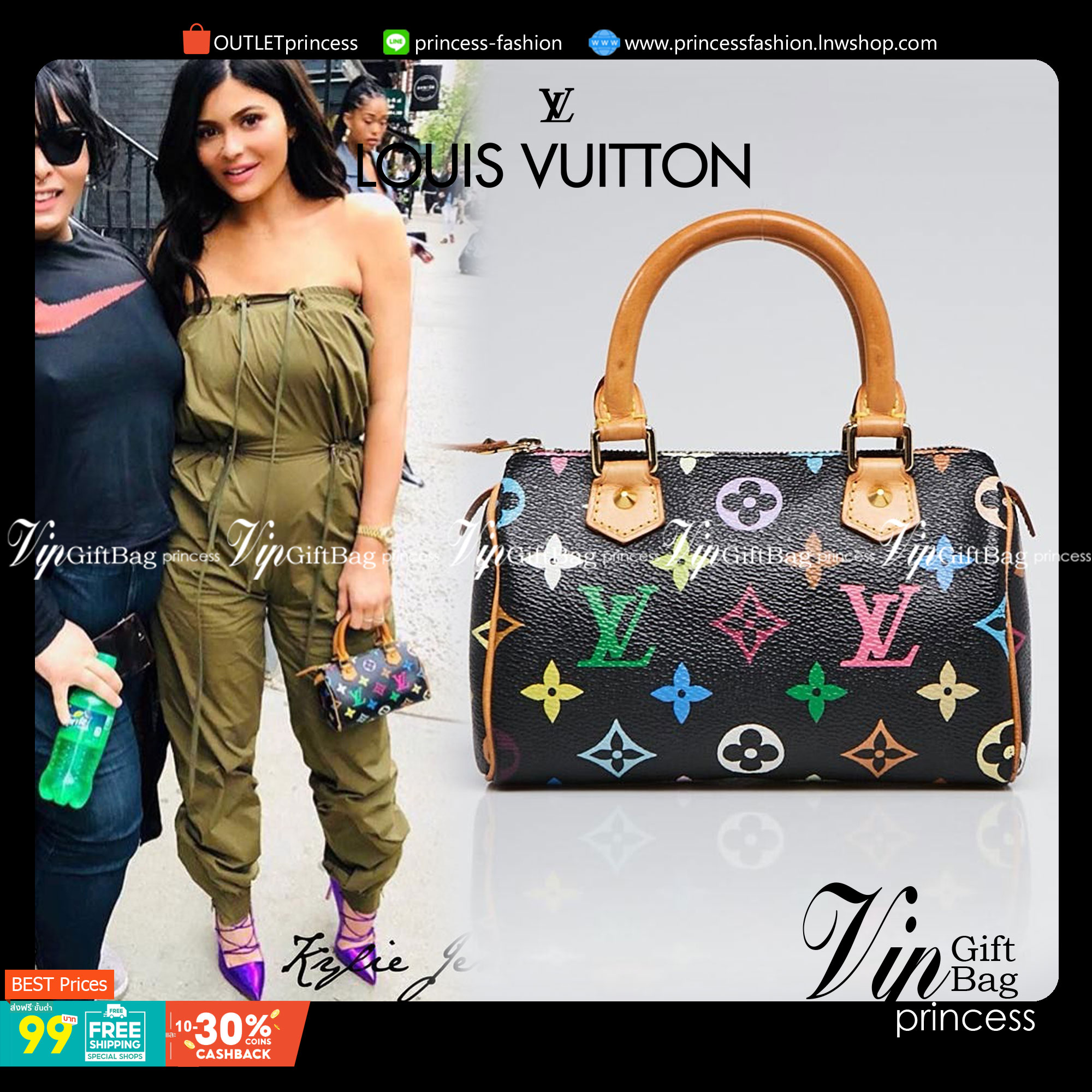 VIP 】LOUIS VUITTON Monogram Multicolor Mini Speedy พร้อมส่งความน่ารักค่ะ! กระเป๋าทรงหมอนไซด์มินิ หนังแกะแท้นิ่มสวยงามค่ะ เปิดปิดกระเป๋าแบบซิป ภายในสามารถใส่มือถือได้ กระเป๋าเงินใบกลางได้ พาสปอร์ตได้ค่ะ