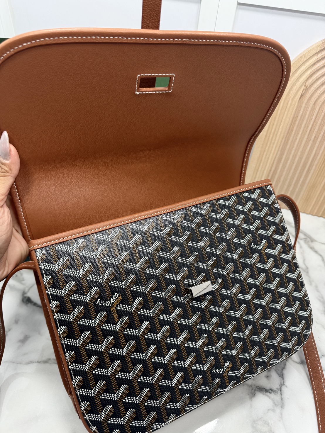 ORI | สลับแท้ GOYARD Belvedere MM Bag 29cm กระเป๋าสะพายทรงแมสเซ็นเจอร์แบรนด์หรูสัญชาติฝรั่งเศส หนังแท้ แคนวาสแท้อย่างดี