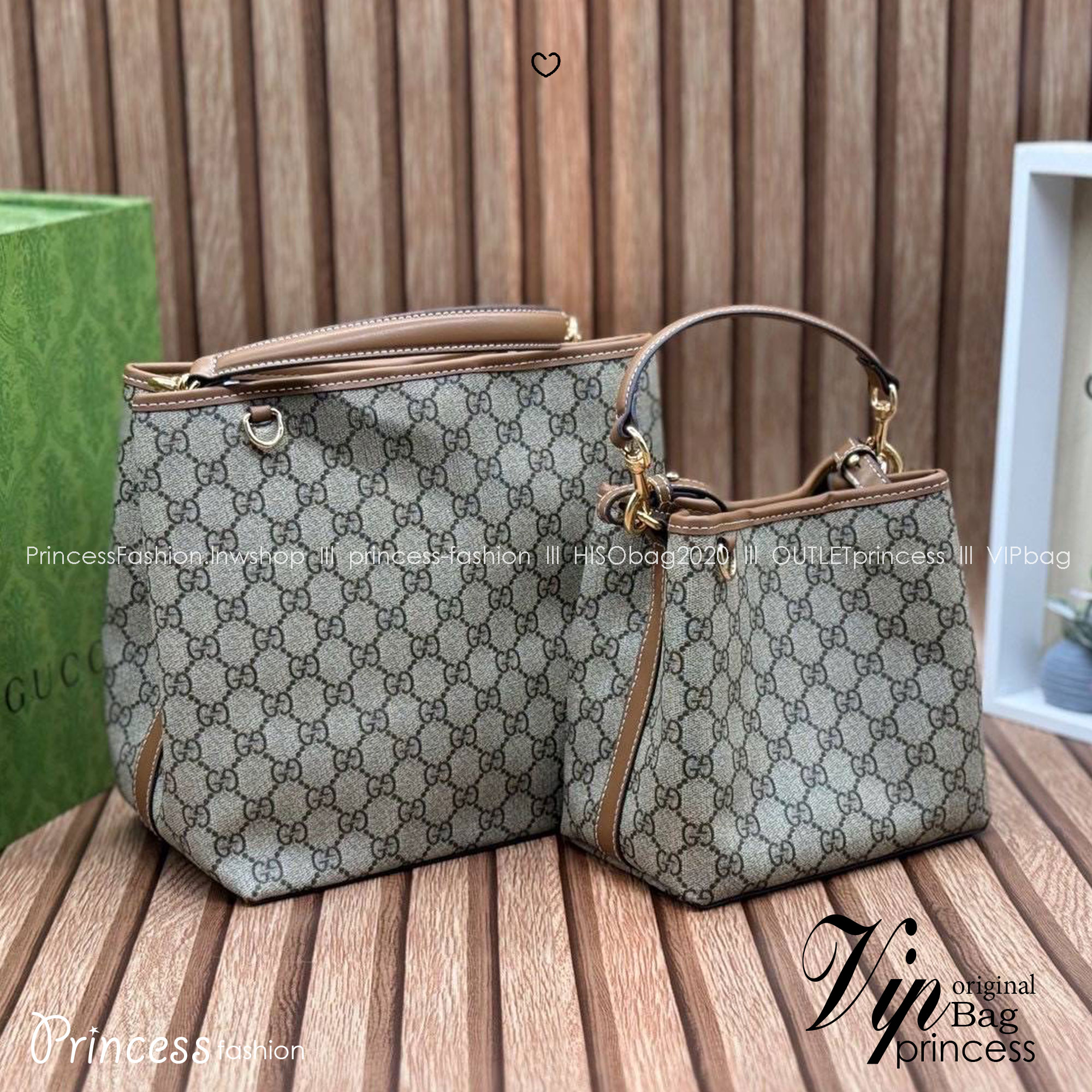 ORI หนังแท้ | GUCCI GG Emblem medium bucket bag กระเป๋าถือ/สะพายทรงบัคเก็ต ขนาดกลางใบใหญ่ จุของได้เยอะ ดีไซน์คลาสสิคคงความเอกลักษณ์