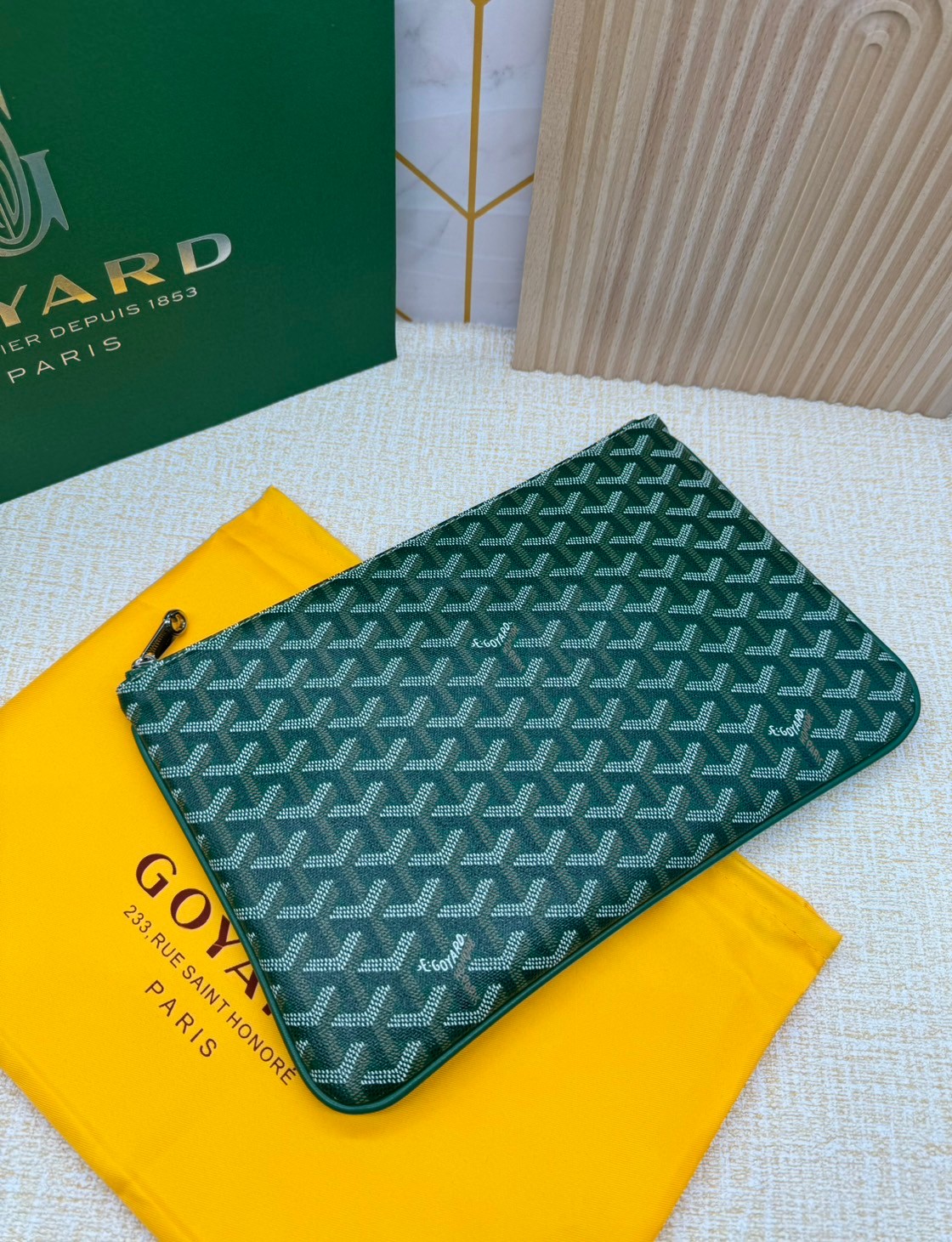 พร้อมส่ง GOYARD CLUTCH BAG unisex 30cm กระเป๋าคลัช ใช้ได้ทั้งชายหญิง เกรดออริ สลับแท้ 1:1 ใช้ต่างประเทศได้ ภาพถ่ายจากงานขายจริง