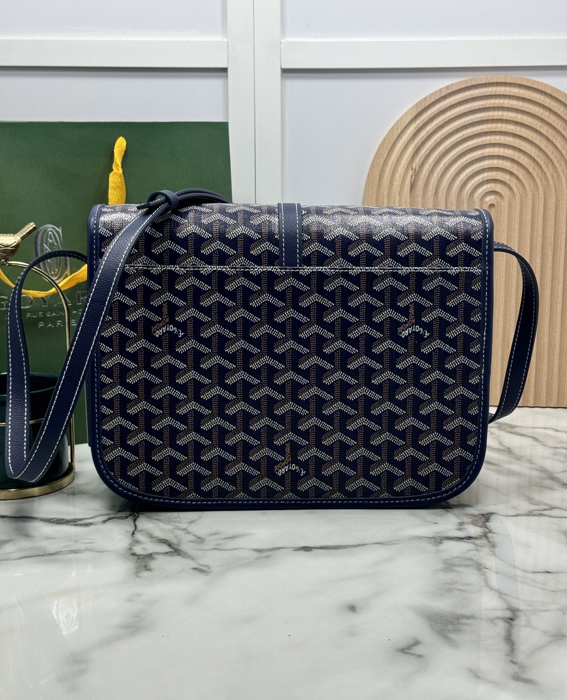 ORI | สลับแท้ GOYARD Belvedere MM Bag 29cm กระเป๋าสะพายทรงแมสเซ็นเจอร์แบรนด์หรูสัญชาติฝรั่งเศส หนังแท้ แคนวาสแท้อย่างดี