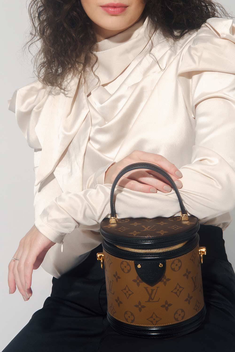 LV Cannes Monogram Reverse Canvas / LV Bucket Bag เกรดใช้งานสลับใบจริงได้ เทพออริจินอล เนื้องานสวยงาม หนังแท้ ภาพสินค้าถ่ายจากงานขายจริงใช้งานต่างประเทศได้