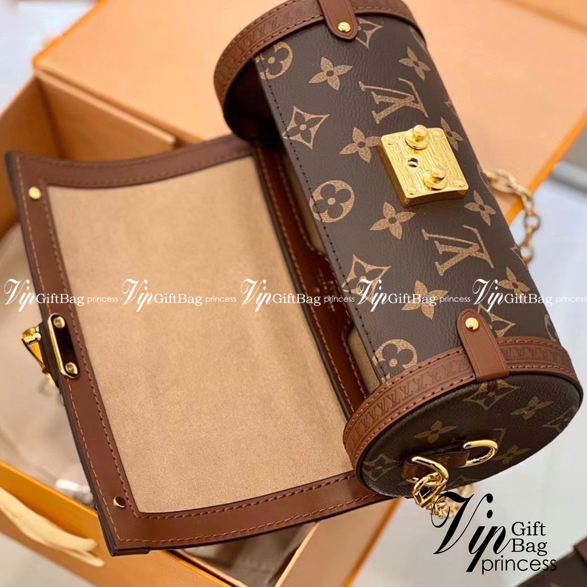 LV PAPILLON TRUNK Monogram coated canvas กระเป๋าสะพายทรงหมอน งานเปิดหน้าหนังลายโมโนแกรม อะไหล่ปั้มทุกจุด เกรดงานสวยเกินราคา ภาพสินค้าถ่ายจากงานขายจริง ใช้งานต่างประเทศได้