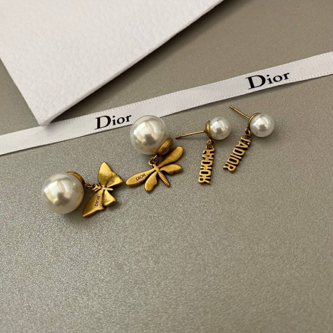 พรีเมี่ยมกิ๊ฟแท้ 💯% 】Christian Dior Earrings VIP GIFT WITH PURCHASE ORIGINAL PACKAGE (GWP)