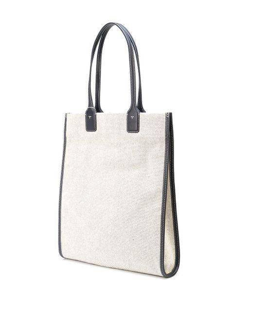 ของแท้ 💯% 】Tory Burch Ella N/s Tall Canvas Tote In Neutrals กระเป๋าถือ วัสดุผ้า Canvas ทรงสูง ประดับโลโก้แบรนด์หนังแท้ เปิด-ปิดด้วยแม่เหล็ก ด้านในโล่ง มี1ช่องซิป และ1ช่องเล็ก ใส่ของจุกจิก น้ำหนักเบา จุของได้เยอะ คุ้มสุดๆไปเลยค่า