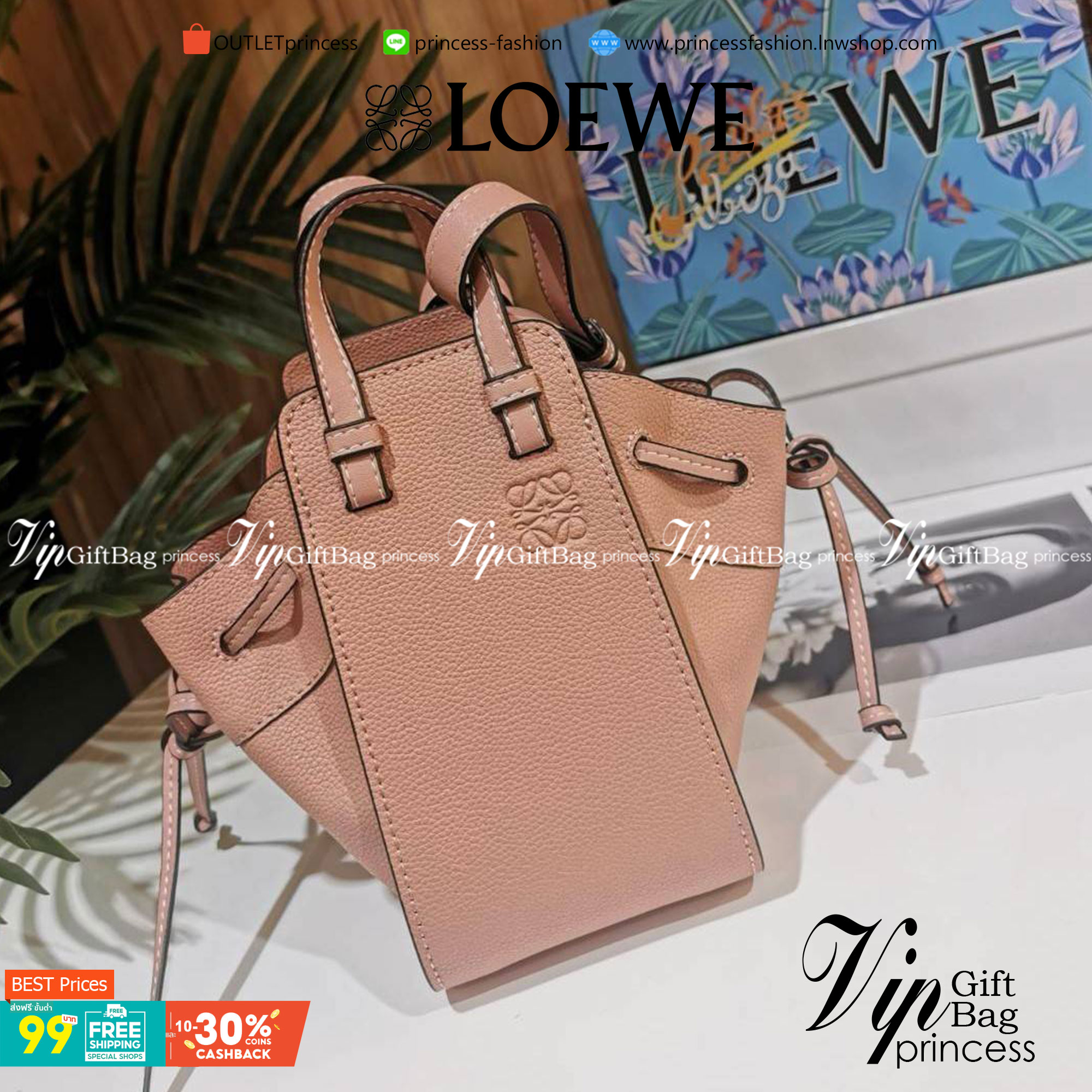 VIP 】เอาใจสายหวานกับสีพาสเทล!✴️ NEWIN! LOEWE HANDLE & SHOULDER BAG GIFT WITH PURCHASE (GWP) กระเป๋าถือหรือสะพายหนังแท้พรีเมี่ยมกิ๊ฟ Limited จาก LOEWE PERFUME DUTYFREE รุ่น Rare items สุดๆวัสดุหนังแท้ Calfskin หนังสวยดีไซน์คงเอกลักษณ์แบรนด์ สามารถปร
