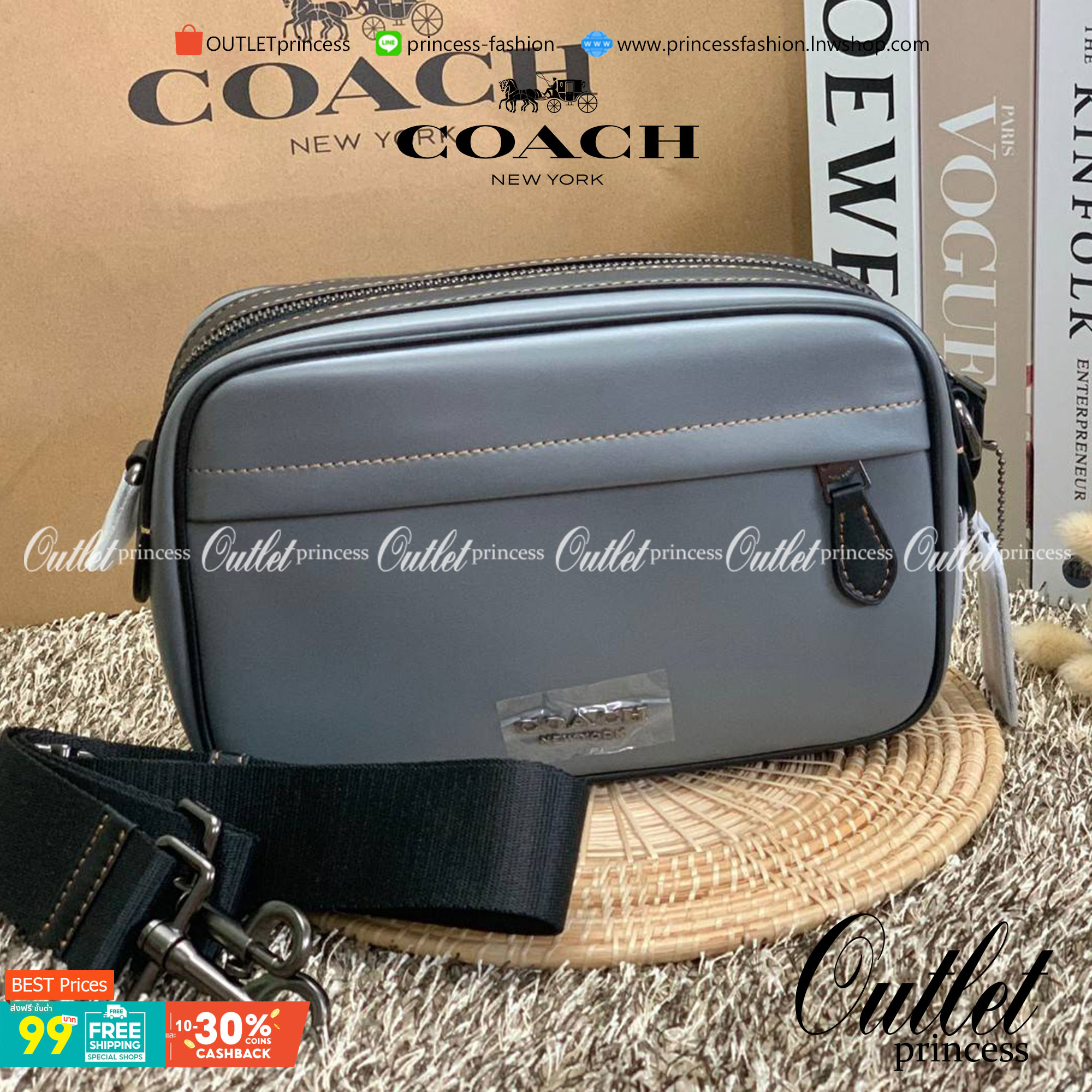 3สีเข้าใหม่งานคุณภาพอีกแล้วคับท่านน ทั้งสี ทั้งหนังสวยมากๆค่าา!! COACH GRAHAM CROSSBODY BAG ((39946)) พร้อมส่ง! กระเป๋าสะพายแบบครอสบอดี้ร์ ใช้ได้ทั้งชาย//หญิง หนังแท้อย่างดี เรียบหรูค่ะ ด้านหน้ามีช่องซิปซ่อนให้หนึ่งช่อง ช่องซิปหลักกว้าง ใส่ของจำเป็นได้ครบ