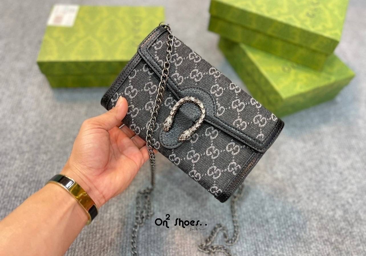 GUCCI Dionysus GG chain wallet / GG Dionysus Wallet พร้อมส่งที่ไทย งานสวยเลยค่า ขนาดกำลังน่ารัก อะไหล่สั่งผลิตเฉพาะรุ่น สะพายขึ้นไหล่คือสวยหรูเลยค่า