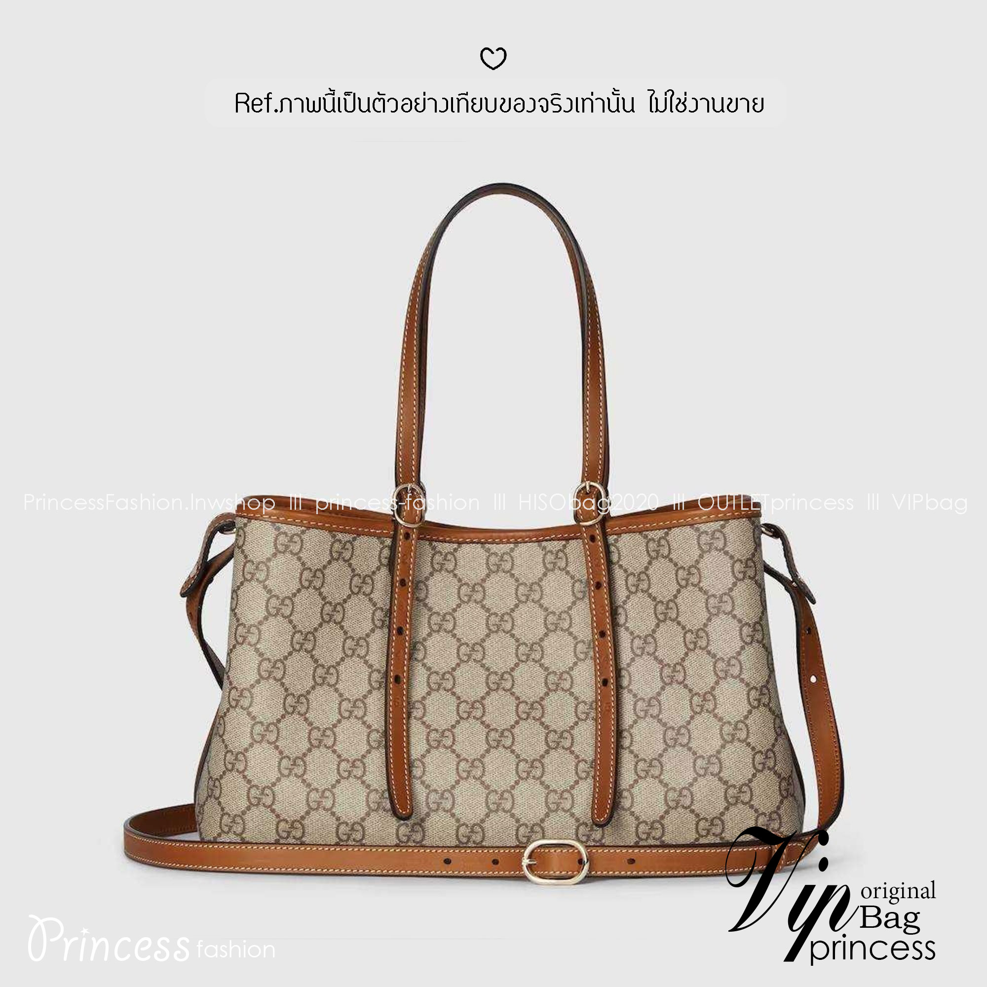 GUCCI GG Emblem small tote bag กระเป๋าทรงโท้ทสะพายไหล่ ที่ขนาดกำลังสวย ใส่ของได้แบบจุกๆ หูสะพายปรับและถอดออกได้ เก๋มากๆ
