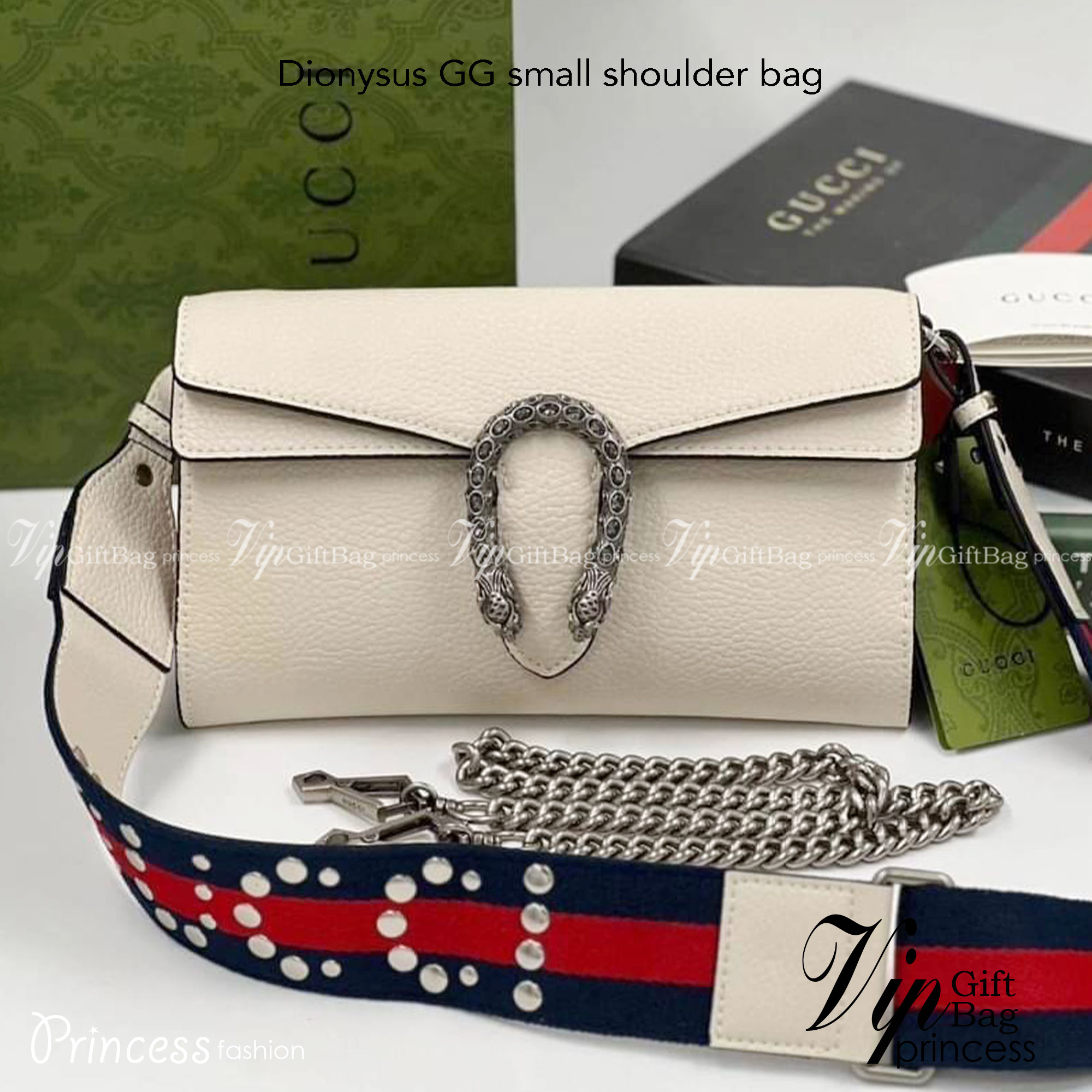 GUCCI Dionysus GG small shoulder bag ฮอตสุดไม่มีใครเกิน รุ่นใหม่ล่าสุดพร้อมสายสะพายสปอร์ต