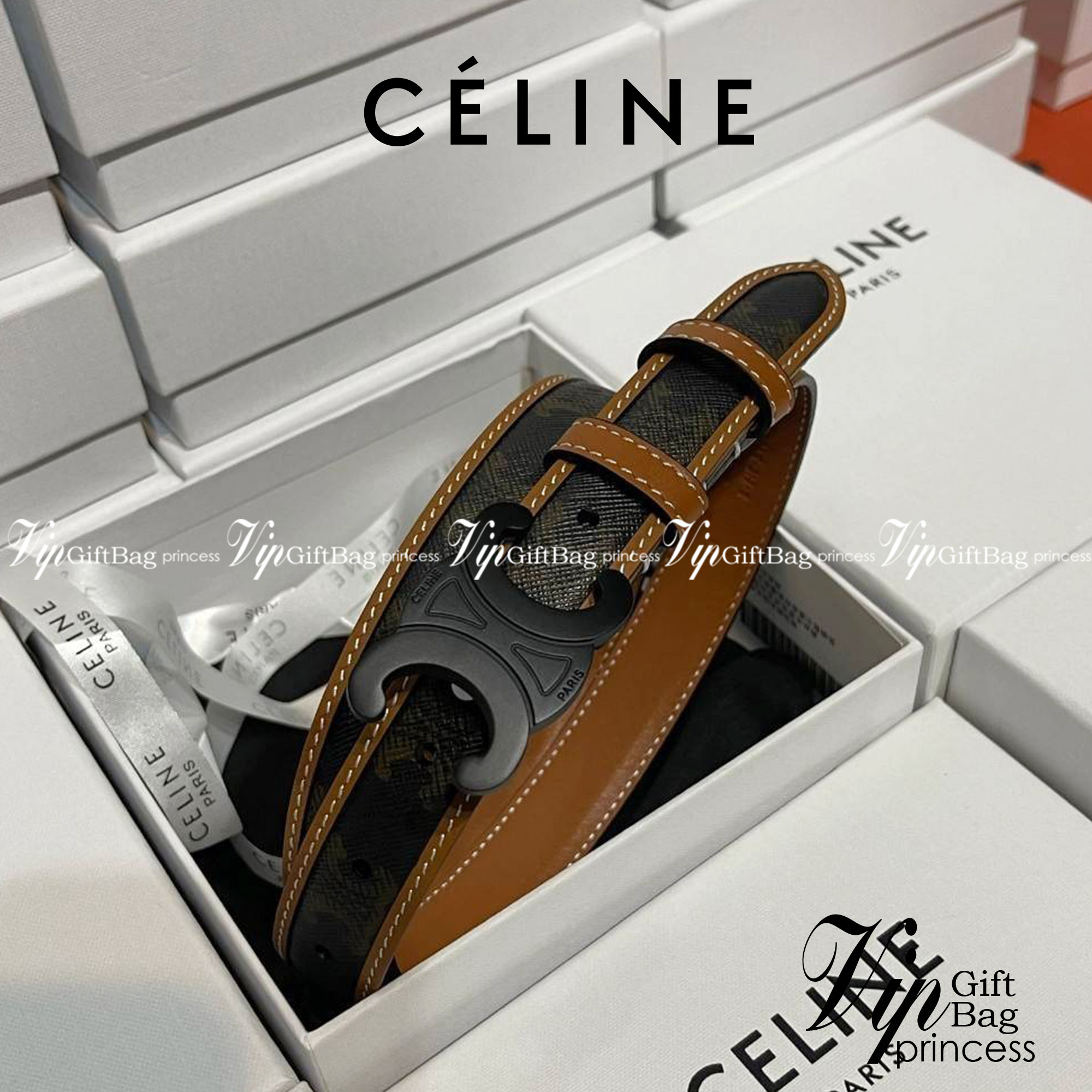 หนังแท้ Ori CELINE BELT LOGO 25MM / Celine Vintage Logo Leather Belt ออริจินอลเกรด รุ่นนี้สวยมากหนังดีมากแบบเทียบแท้หนังนิ่มมาก ทำจากหนังแท้ งานละเอียด ตัตเย็บสวยงาม หนังดีถอดแบบมาจากของแท้ หัวเข็มขัดโลโก้แบรนด์แบบ 3D Vintage สีดำ ปั้มโลโก้คมชัดคล้ายของจร