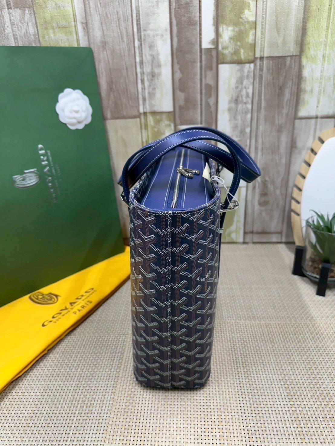 7 สี ORI หนังแท้ | GOYARD Goyardine Sac Marie Galante 35cm / Goyard Tote Bag กระเป๋าสะพายทรงโท้ท พร้อมหูจับใช้งานง่าย ภายในโล่งกว้าง หรูหราลงตัว