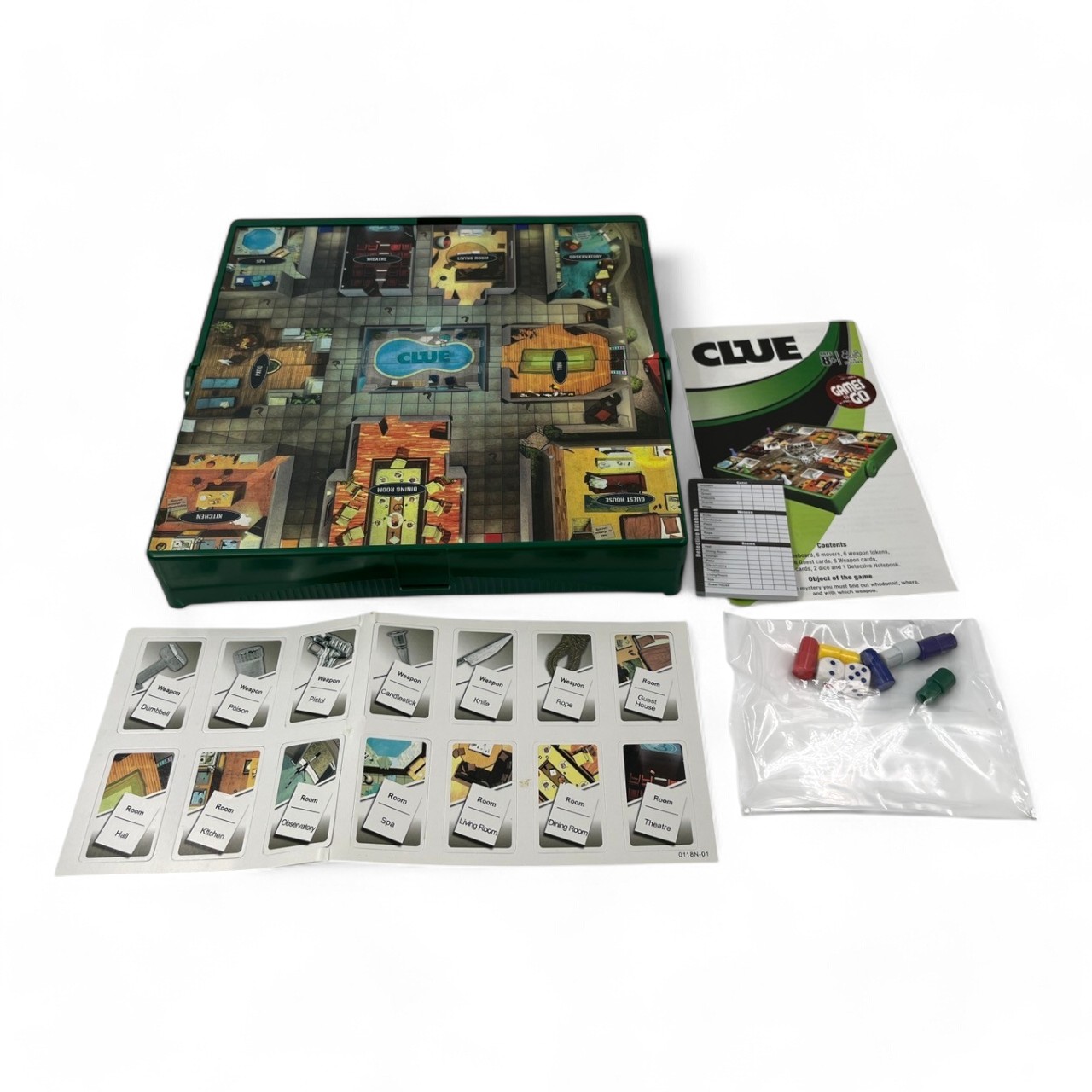 บอร์ดเกมฆาตรกรรมปริศนาCLUEDO แบบพกพาขนาดเล็ก