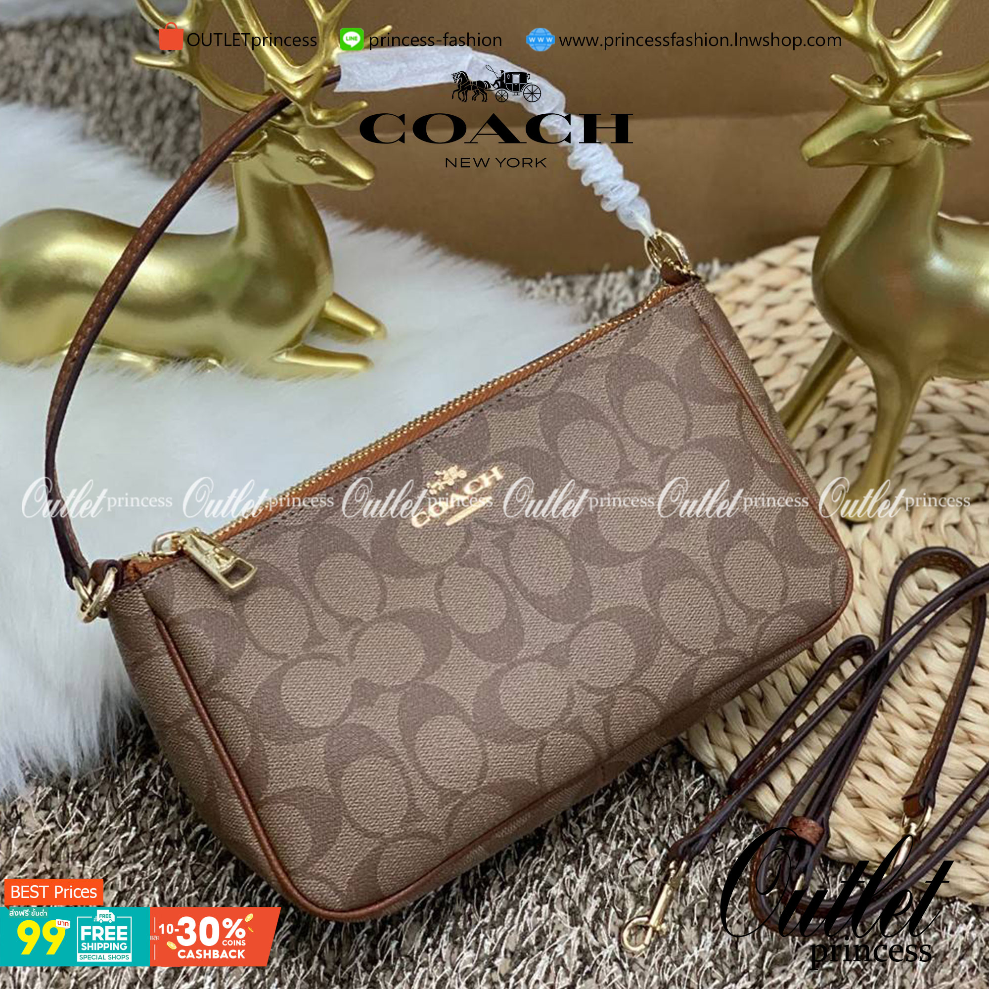 COACH F58321 TOP HANDLE POUCH อีกรุ่นฆ่าไม่ตาย!! 😎 ขายดีขายหมด ขายรวยขายปังๆ!! กระเป๋าพอชจากโค้ช ทรงใช้งานง่าย สะดวก กะทัดรัด วัสดุหนังแคนวาสเคลือบคุณภาพดี มาพร้อมสายคล้องในตัว และสายสะพาย crossbody ปรับเปลี่ยนได้ตามสไตล์ อีกหนึ่งไอเท็มที่สาวๆต้อง