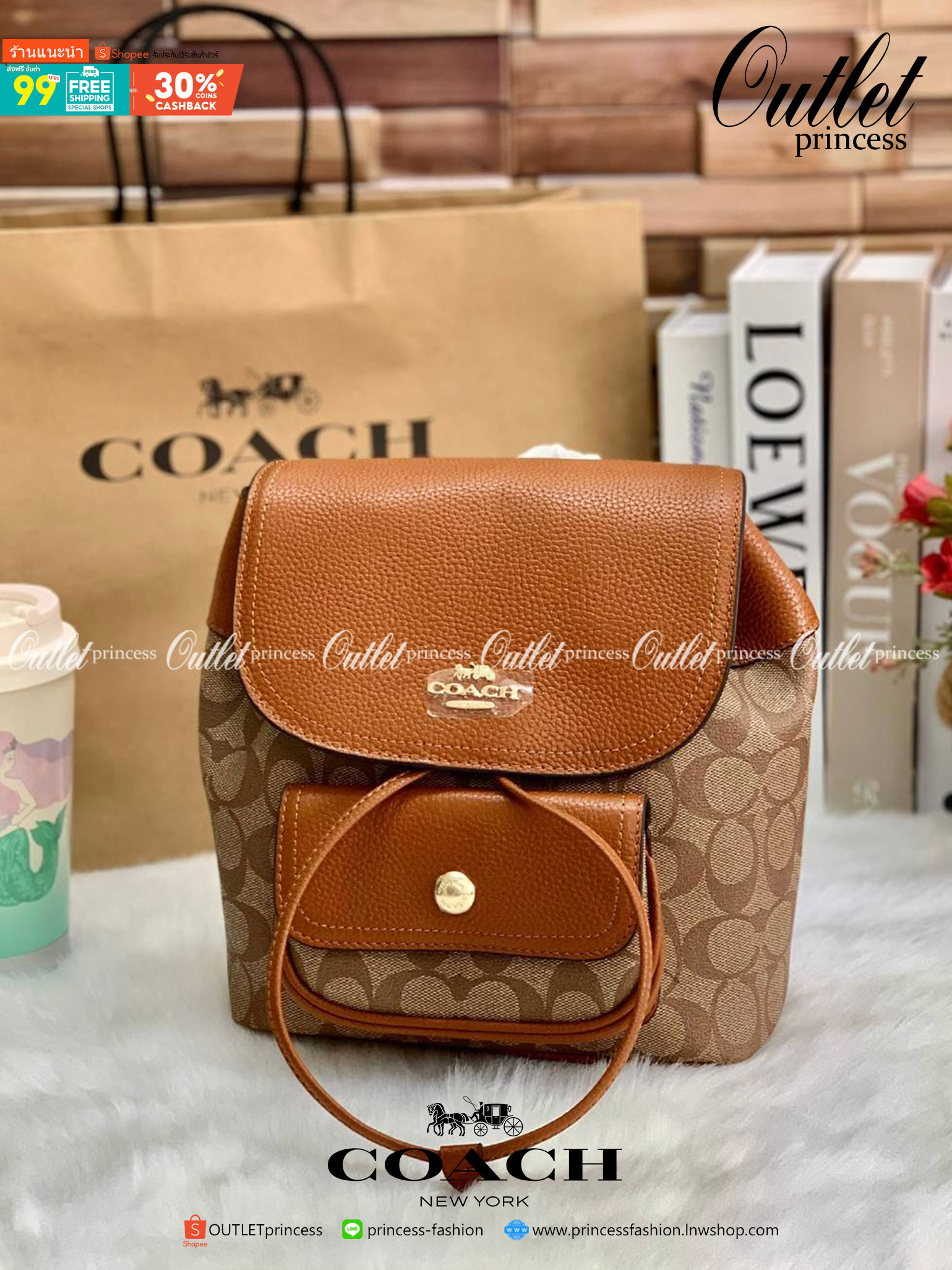 COACH PENNIE BACKPACK 22 ((C4122)) พร้อมส่งที่ไทย ห้ามพลาดค่าา! กระเป๋าสะพายหลังแบบมีหูกิ้ว วัสดุเดนิมอย่างดีนิ่ม+หนังแท้ ได้สวยงามลงตัว นำ้หนักเบา ทรงสวยน่ารักมากๆค่ะ ด้านหน้ามีช่องกระเป๋าเล็กใส่ของจุกจิก ปากกระเป๋าแบบหูรูด ภายในกระเป๋าโล่ง กว้าง สามารถใ