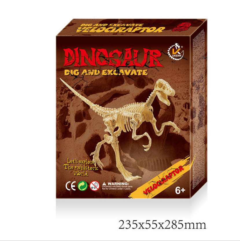 ของเล่นชุดขุดฟอสซิลโครงกระดูกไดโนเสาร์สำหรับเด็ก