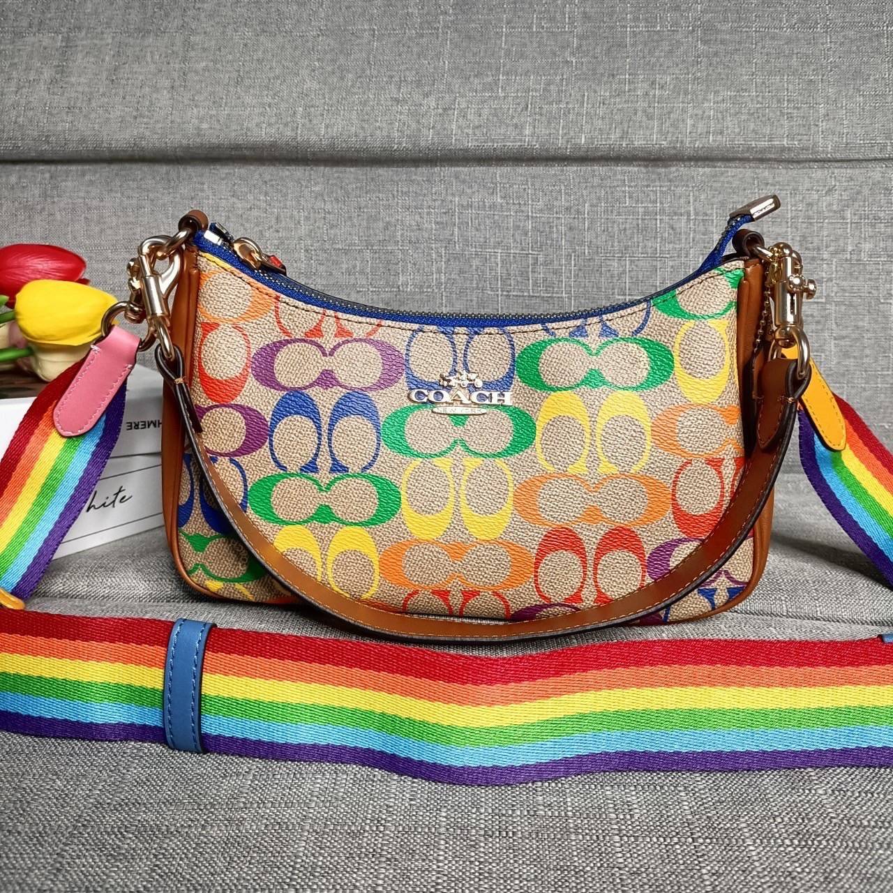 พร้อมส่งครบสี สวยทุกสีเลยค่า😘 ((CA173//CA209//CA548)) COACH TERI SHOULDER BAG 🔹กระเป๋าทรงพอช ในรูปแบบหนังแท้ หนังนิ่มสวยมากค่ะ