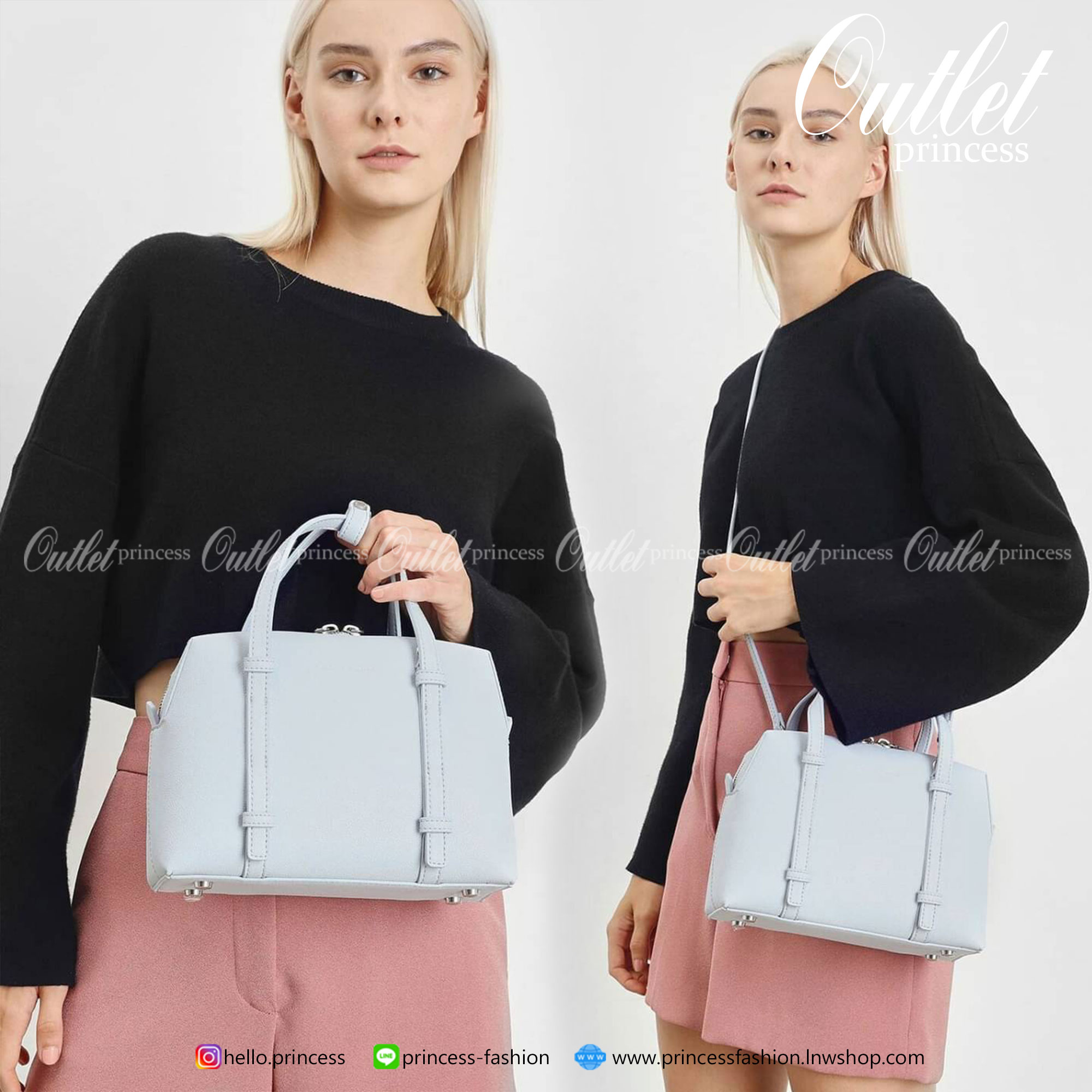 Charles & Keith Bowling Bag กระเป๋าถือ/สะพายทรงโบว์ลิ่ง จุของดีมากๆ วัสดุหนังลายลิ้นจี่ ปั๊มโลโก้แบรนด์ด้านหน้า มีหมุดรองฐานกระเป๋าทั้ง 4 มุม รุ่นนี้จะมีตัวล็อกหูหิ้วกระเป๋าด้วยค่า เปิดปิดแบบซิป ด้านในมีช่องซิปเล็กอีก 1 ช่อง ใส่กระเป๋าเงินใบยาวได้ค่า กับข