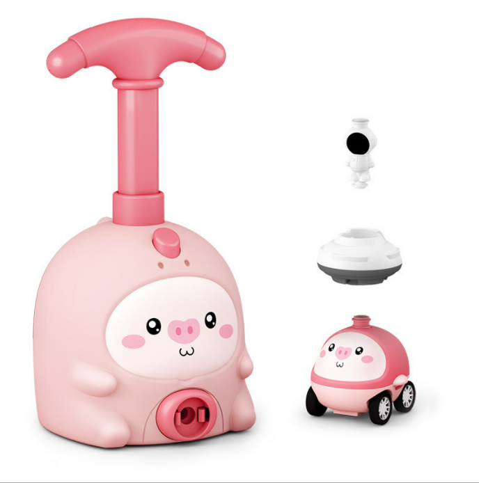 ของเล่นเด็กฐานส่งรถลูกโป่งหมูน้อยนักบินอวกาศ