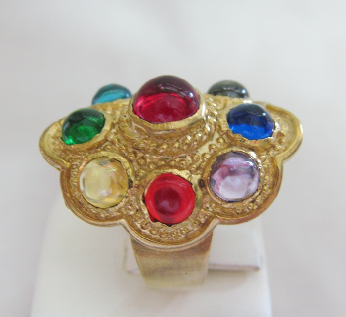 สินค้าหมดค่ะ แหวนพลอยมณีใต้น้ำ(เพชรพญานาค)นพเก้าเนื้อทองเหลือง(ทุกราศี)เบอร์9ค่ะ