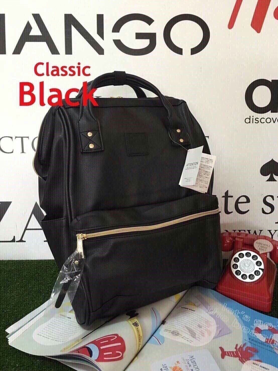 รุ่น คลาสสิก Anello Classic Polyurethane Leather Rucksack เป้อเนลโล ทำจาก PU Leather ทั้งใบ ดูแลทำความสะอาดง่าย น้ำหนักเบา สวยน่ารักดูดีค่ะ รุ่นนี้เป็นขนาดคลาสสิก (regular) สายสะพายแข็งแรง ด้านในบุผ้าอย่างดีค่ะ ด้านหลังและสายสะพายมีฟองน้ำช่วยซับพอร์ตไม่เจ