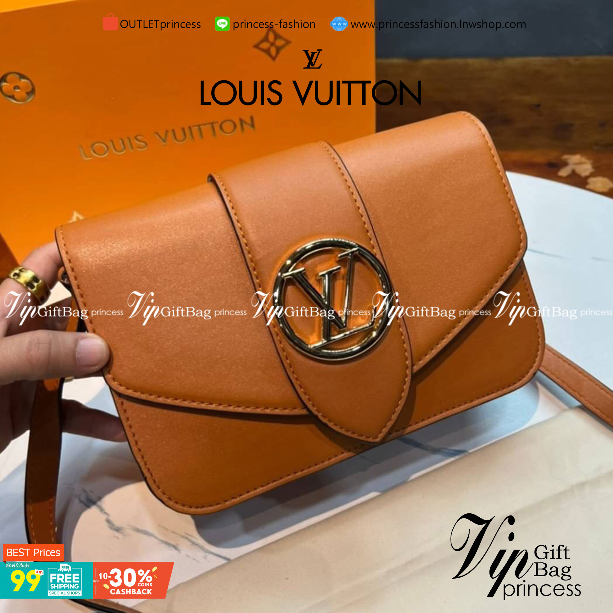 VIP 】หนังแท้ Louis Vuitton Crossbody & Shoulder Bag พร้อมส่งที่ไทย 3 สี Size 23cm