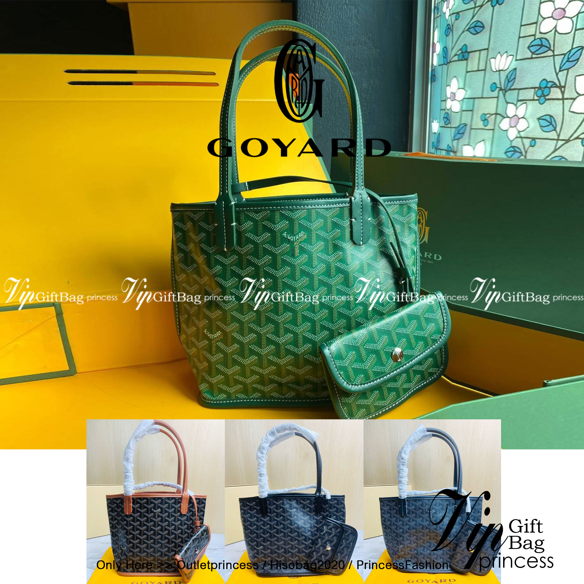 ori GOYARD saint louis mini tote reversible bag / GOYARD ANJOU TOTE MINI กระเป๋าทรงโท้ตมินิ ใช้ได้สองด้านเป็นหนังแท้เกรดดีทั้งใบ ทำให้การใช้งานได้ทนทานกว่า พิมพ์ลายคมชัด ขนาดกำลังน่ารัก ภายในโล่งกว้าง ใส่ของได้เยอะพอสมควรเลยค่ะ ดีไซน์ทรงสวยน่าใช้ แค่ถ