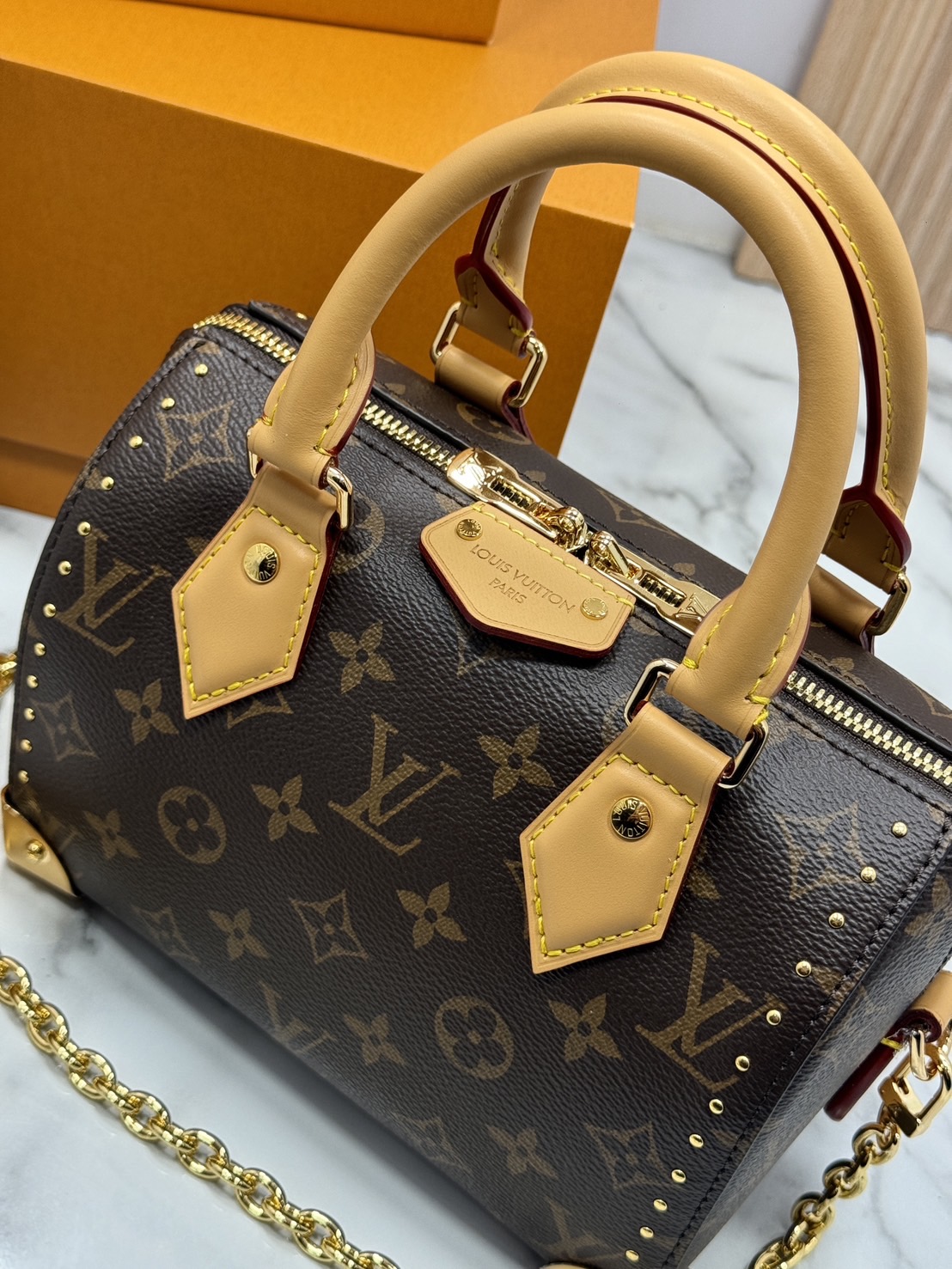 เกรดเทพ Top ORI | LV Speedy Trunk 20 Monogram Reverse Cruise 2025 / lvkeepall กระเป๋าสะพายทรงสปีดี้ หนังแท้แคนวาสแท้ สุดไอคอนิกโฉมใหม่ 🤍 เกรดเทพออริจินอล เทียบแท้