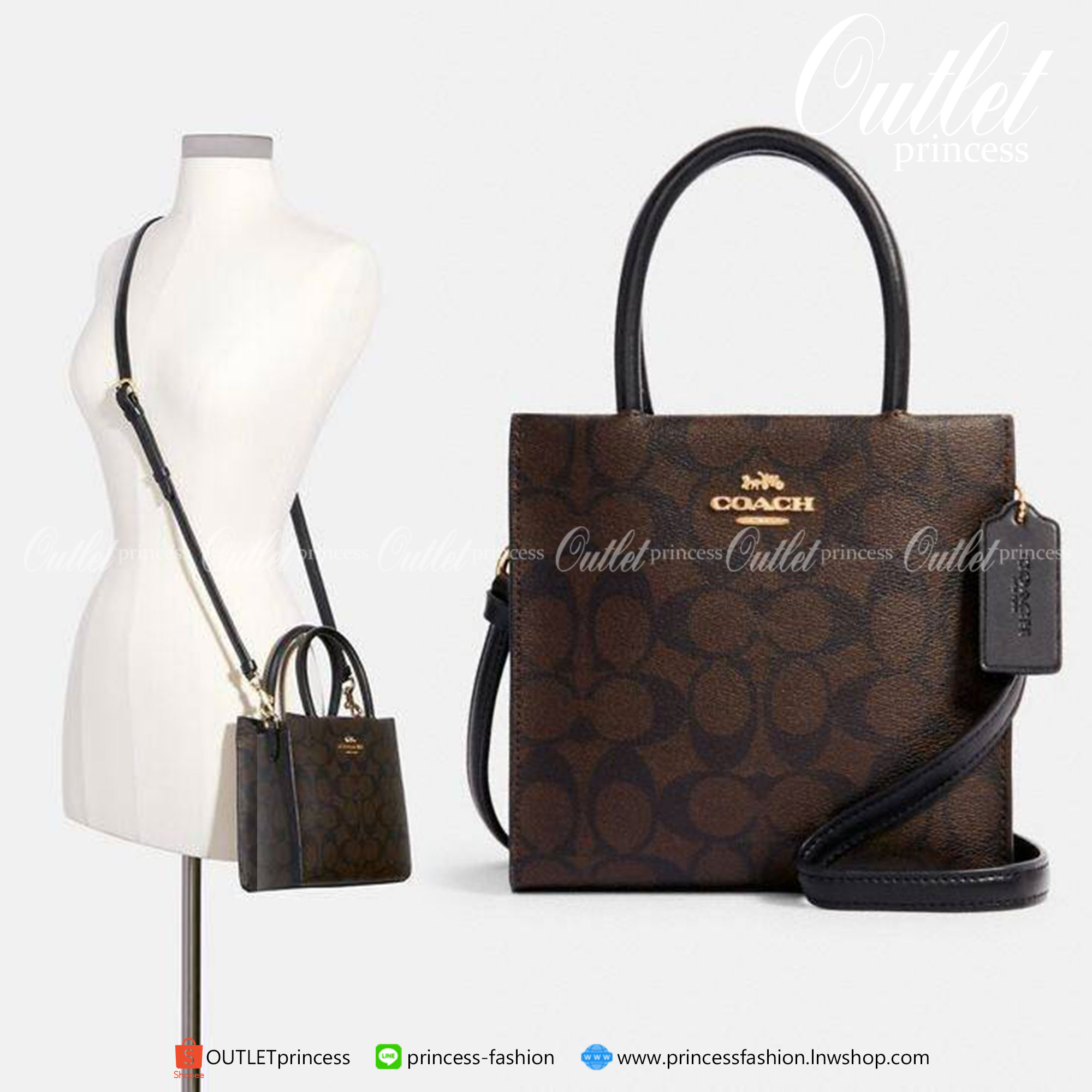 Coach Mini Cally Crossbody In Signature Canvas