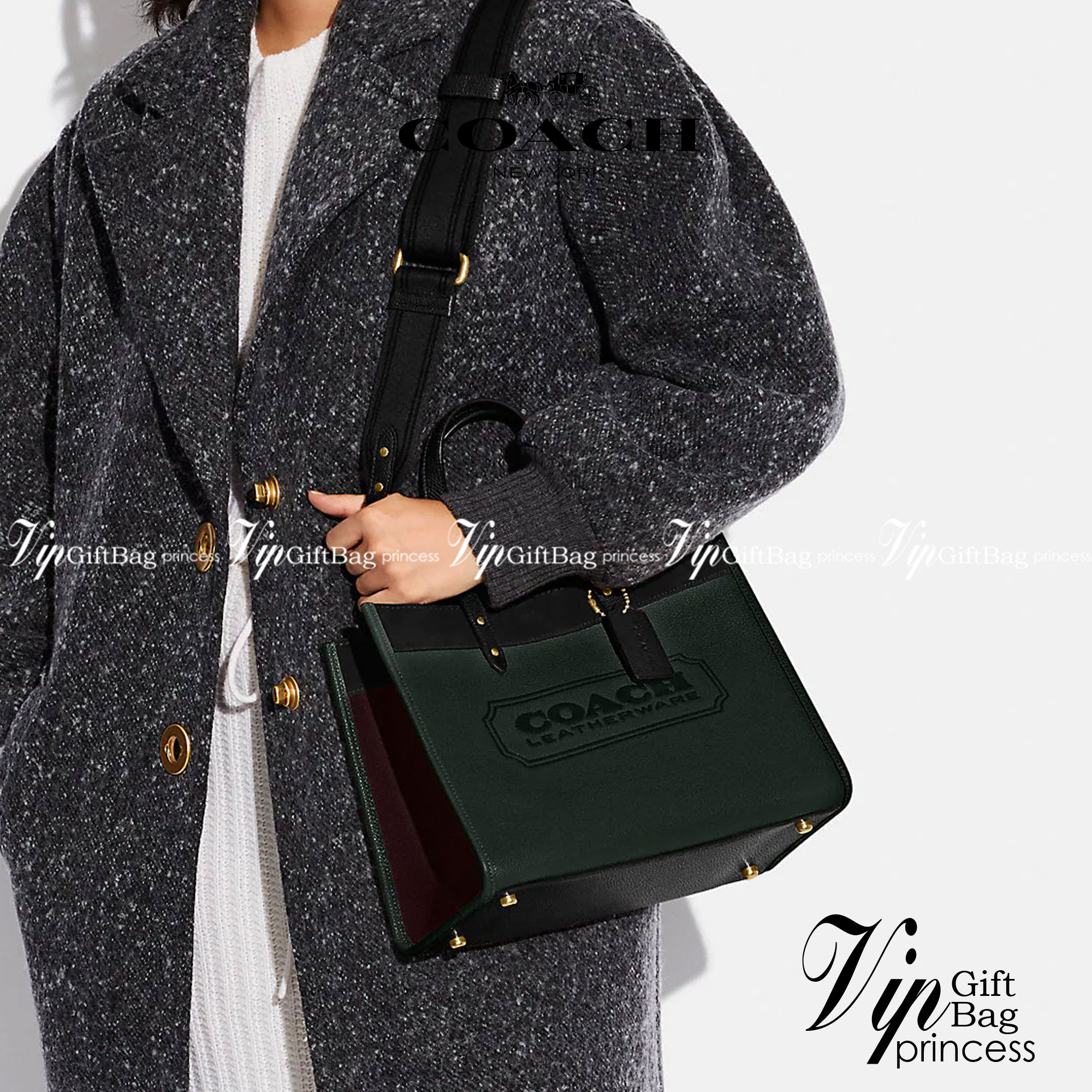 COACH Field Tote 30 In Colorblock With Coach Badge พร้อมส่งที่ไทย เขียวเหนี่ยวทรัพย์มาแล้วค่าา งานสวยหรูดูแพงมากกก สีสวยมาก จะถือหรือสะพายข้างก็ได้ หลากหลายสไตล์ค่ะ