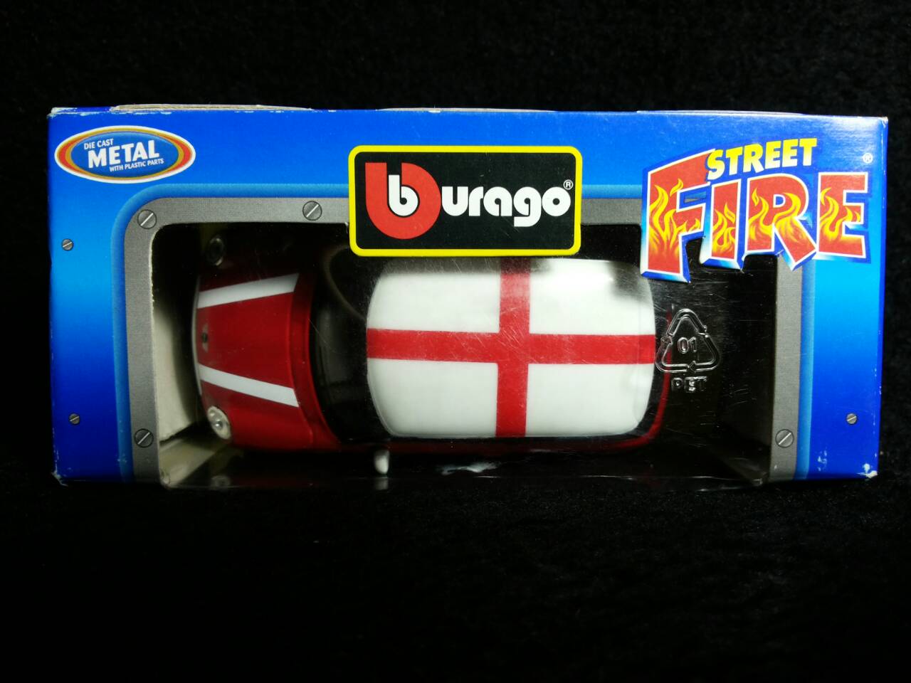 รถเหล็ก Bburago Street Fire Mini Cooper Diecast Car Model 1/43 (RED)