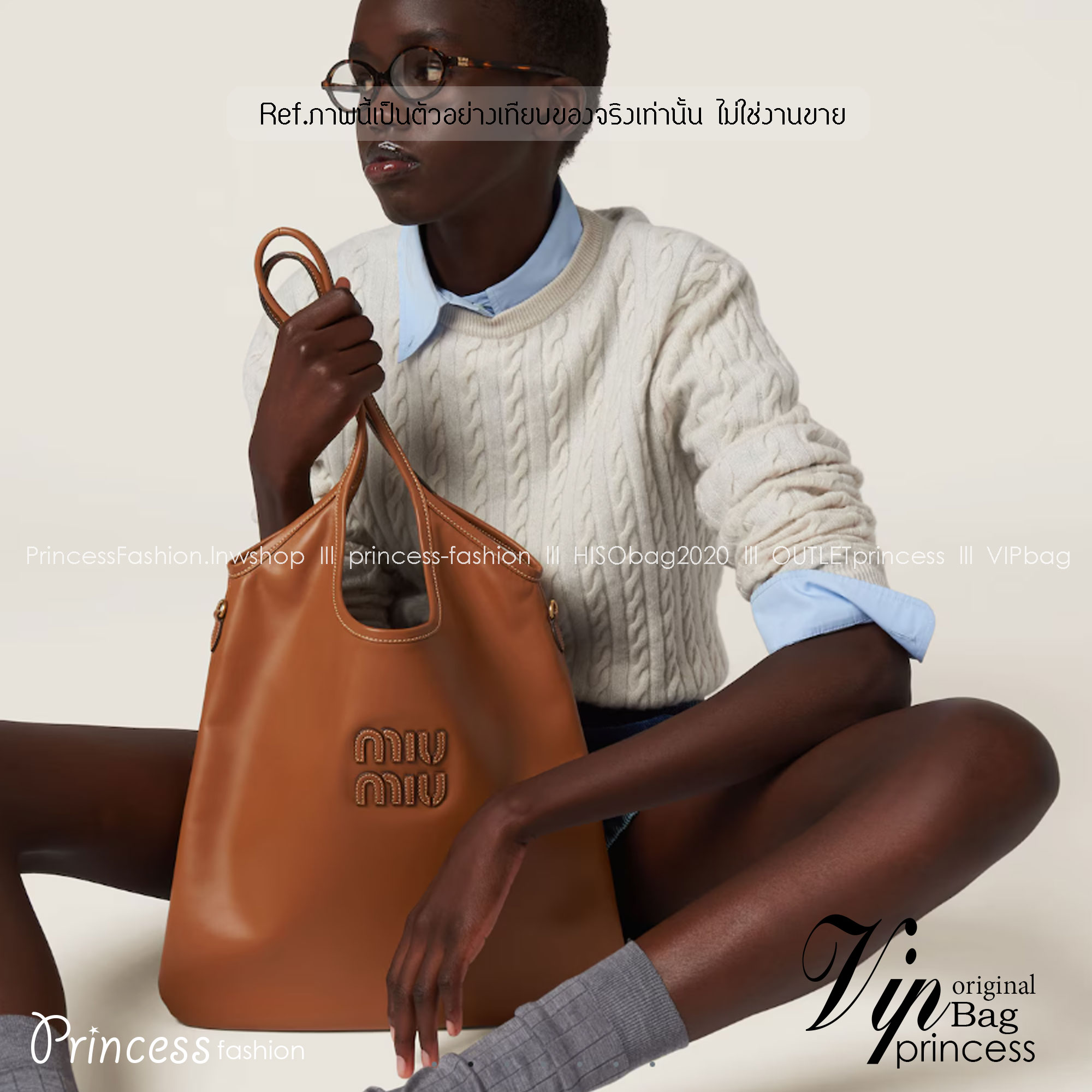 MIU MIU IVY leather bag / MIU MIU Tote Bag กระเป๋าถือสะพาย เกรดออริ ท็อป vip 1:1 เกรดงานปราณีตละเอียด หนังแท้อย่างดี เกรดดีสุด ใช้งานต่างประเทศได้