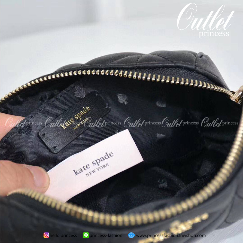 Kate Spade New York กระเป๋าถือหรือสะพายหนังนิ่ม ทรง Bowling มาใหม่ล่าสุด น่ารักไม่ซ้ำใคร ด้านหน้าประดับโลโก้สีทอง อะไหล่ทองหรู น้ำหนักเบา เปิด-ปิดด้วยซิป ใส่โทรศัพมือถือ iphone+ได้ ด้านในมีช่องใส่ของจุกจิก น่ารัก หรูหรา สายสะพายปรับระดับได้ สะพายข้างหรือ 