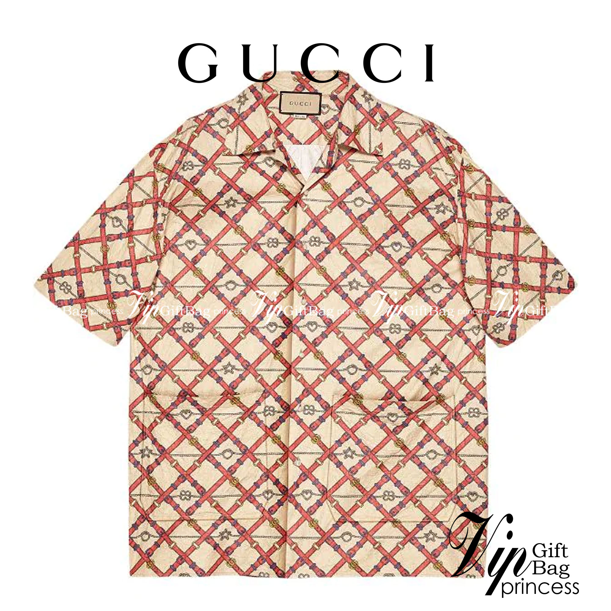 Gucci Oversized paper effect Bowling Print Shirt / Gucci Men's Shirts / Gucci Shirt งานเกรดออริจินอล พิมพ์ลายคมชัด มีป้ายแท็กที่คอเสื้อทุกตัว พร้อมส่งที่ไทย ภาพสินค้าถ่ายจากงานขายจริง ใช้งานต่างประเทศได้